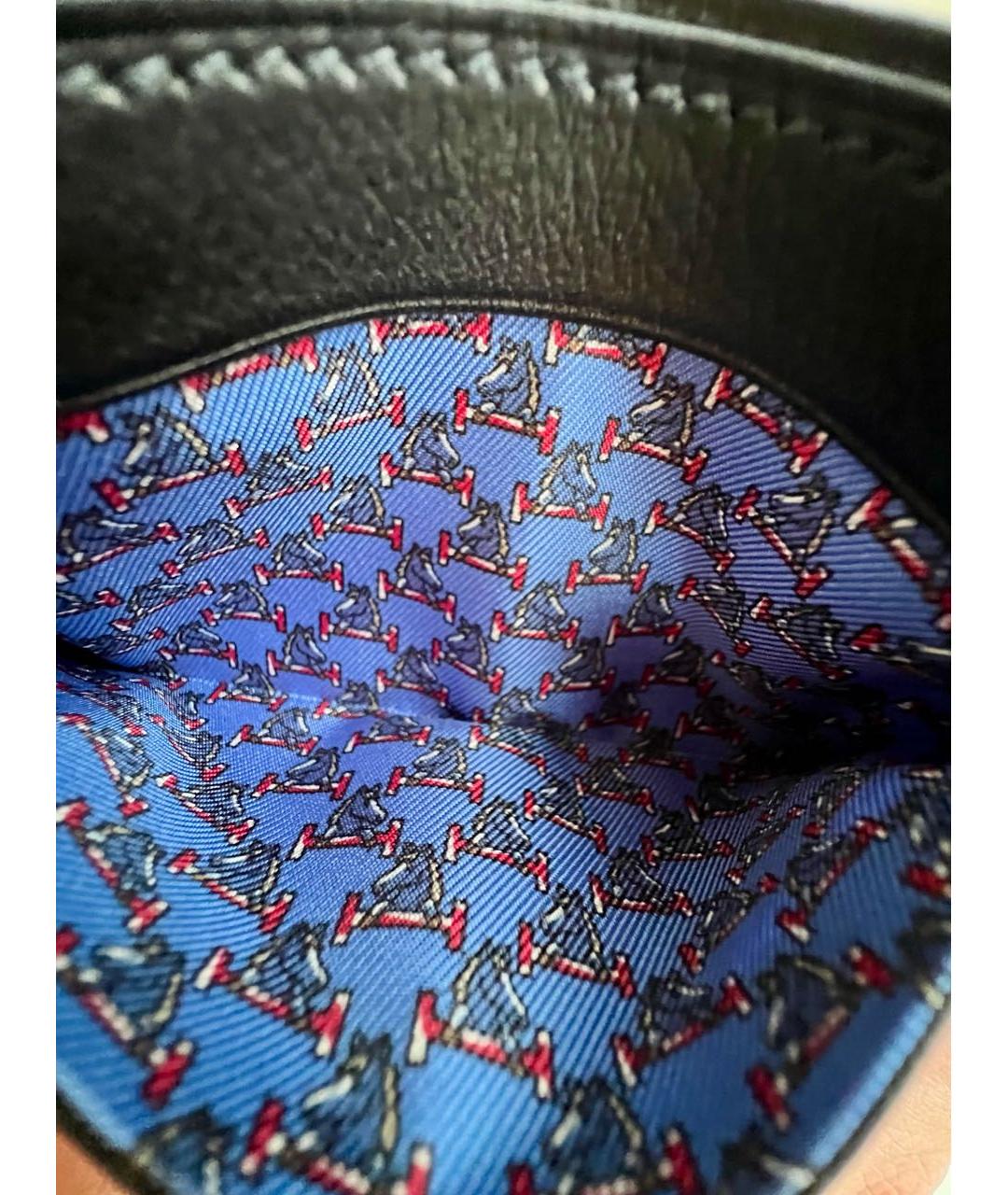 HERMES Черный кожаный кардхолдер, фото 2