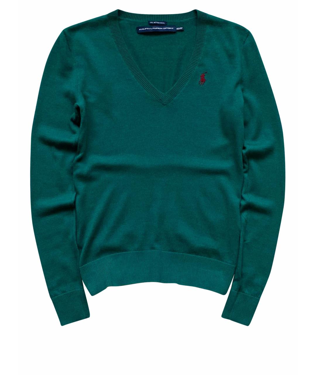 RALPH LAUREN Зеленый шерстяной джемпер / свитер, фото 1