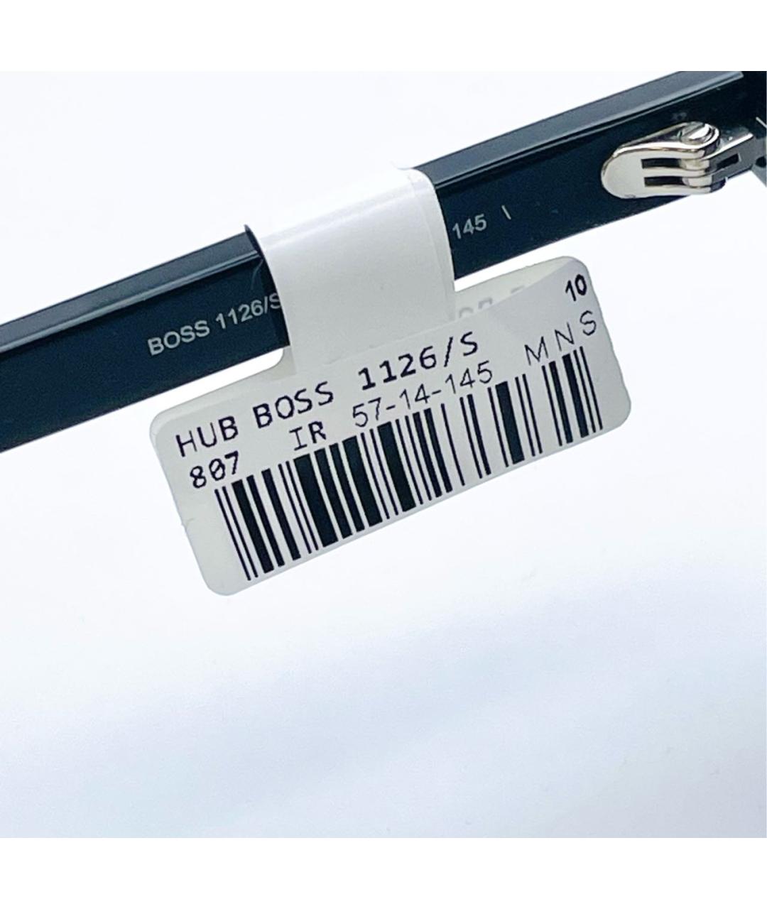 HUGO BOSS Черные пластиковые солнцезащитные очки, фото 7