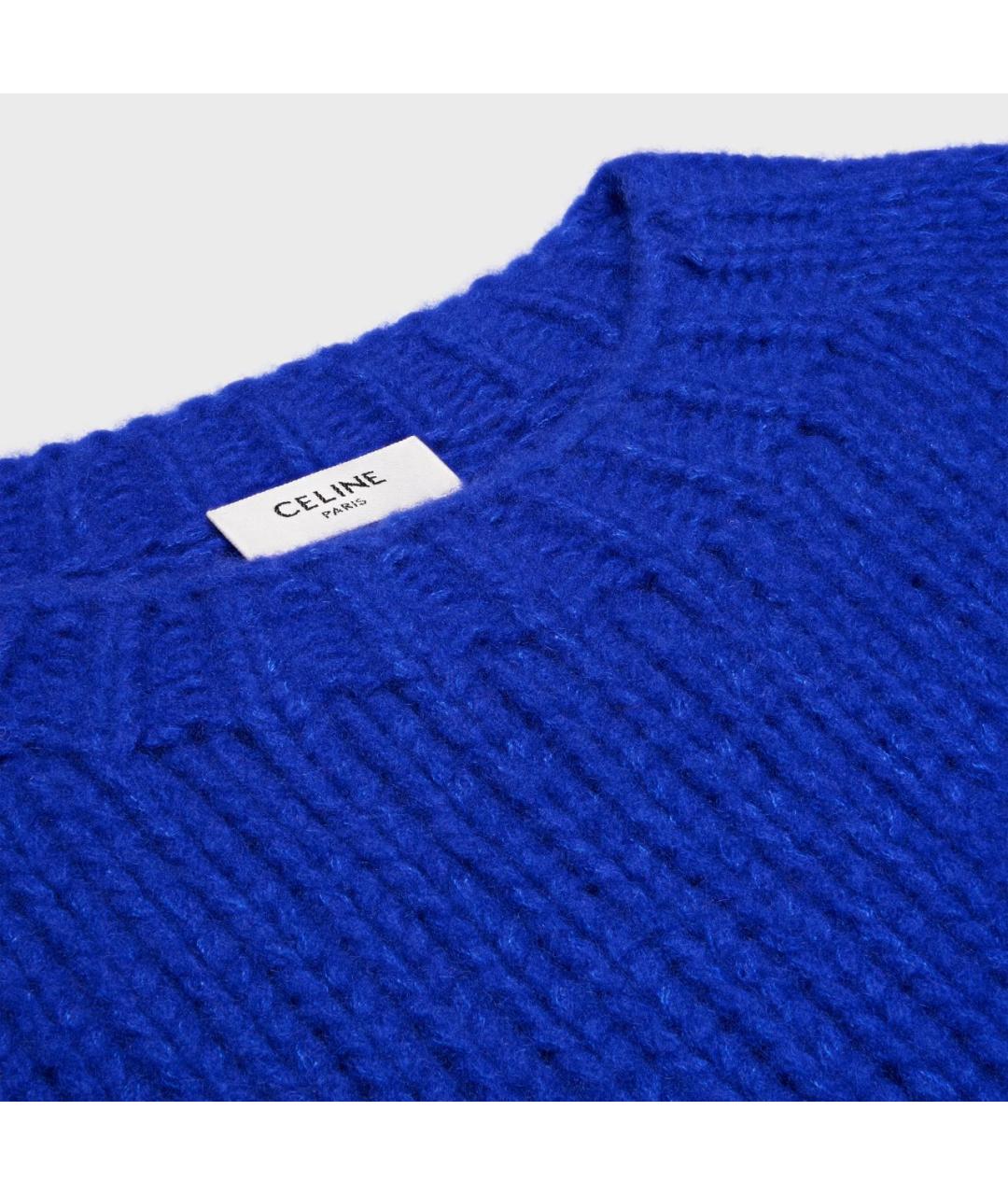CELINE Синий кашемировый джемпер / свитер, фото 5