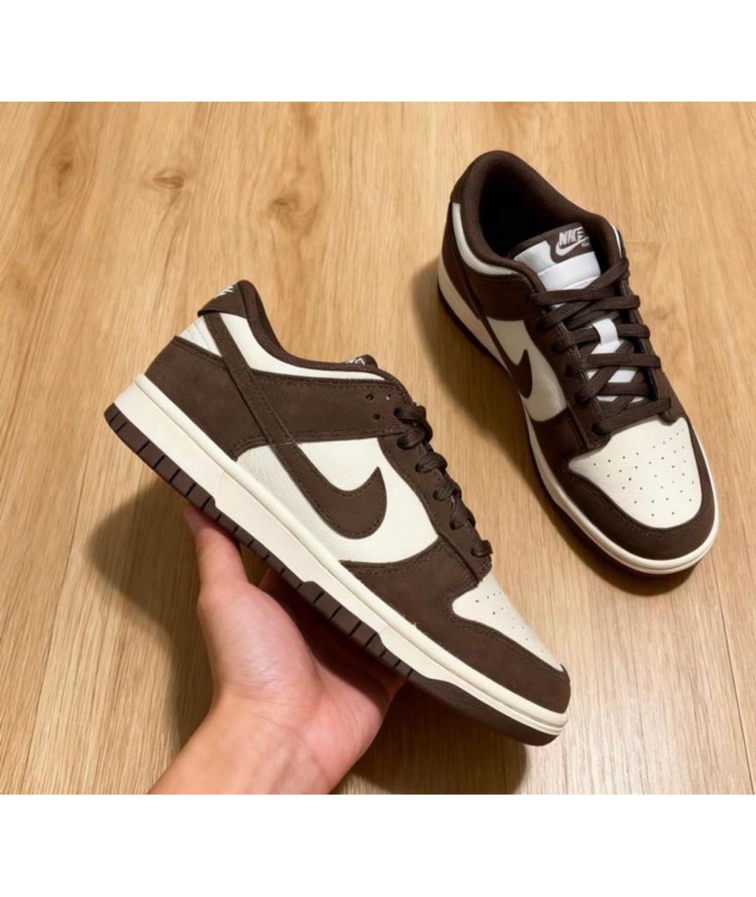 NIKE Коричневые кожаные кроссовки, фото 7