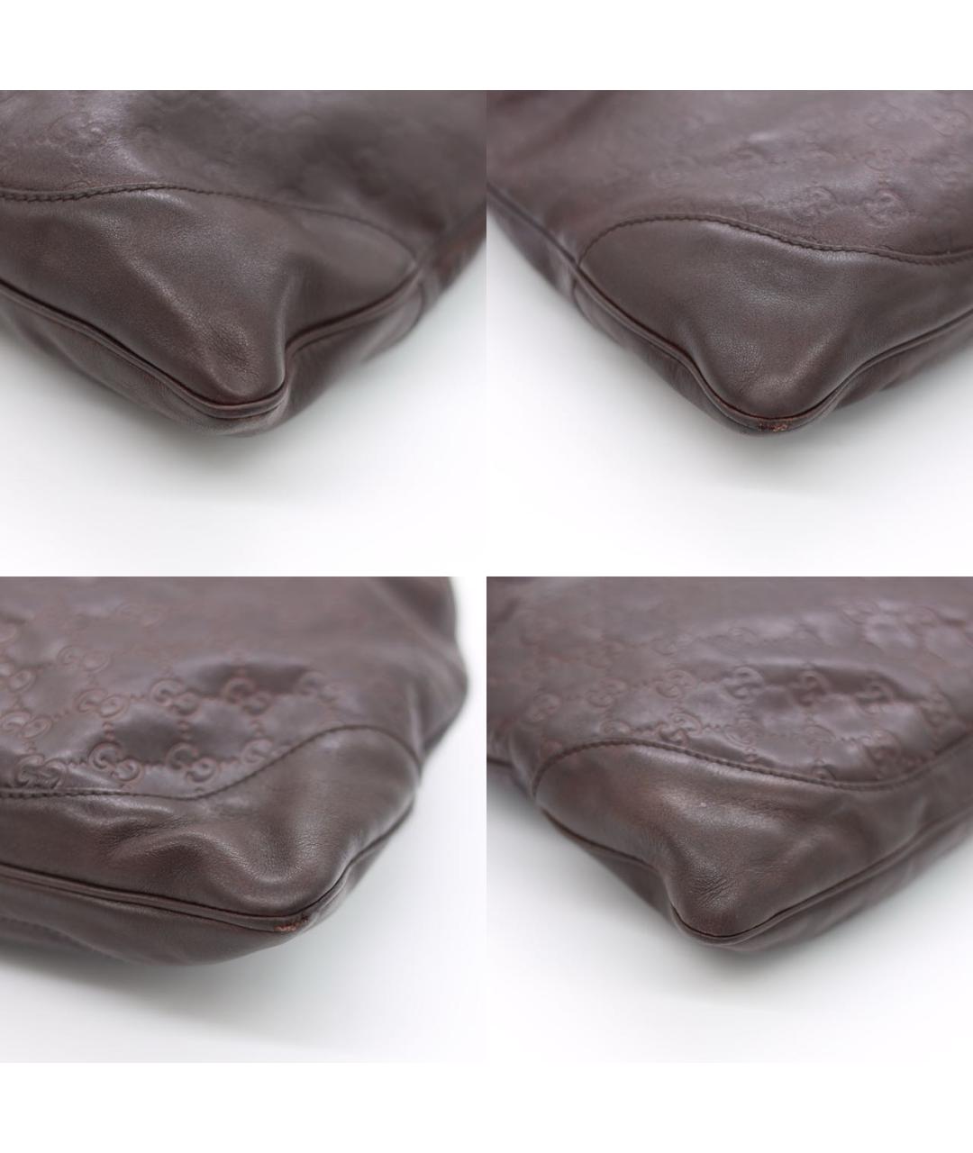 GUCCI Коричневая кожаная сумка через плечо, фото 5