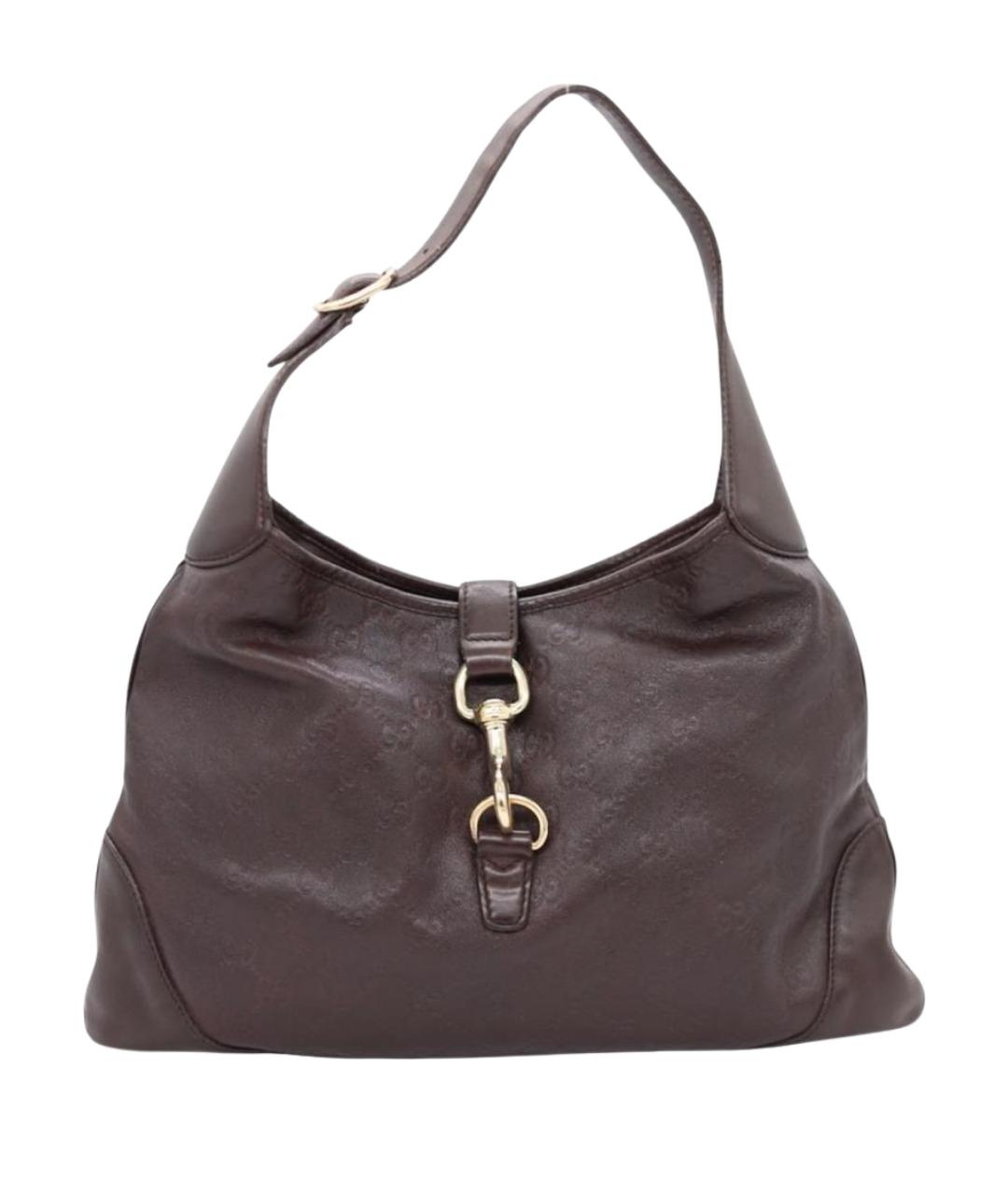 GUCCI Коричневая кожаная сумка через плечо, фото 1