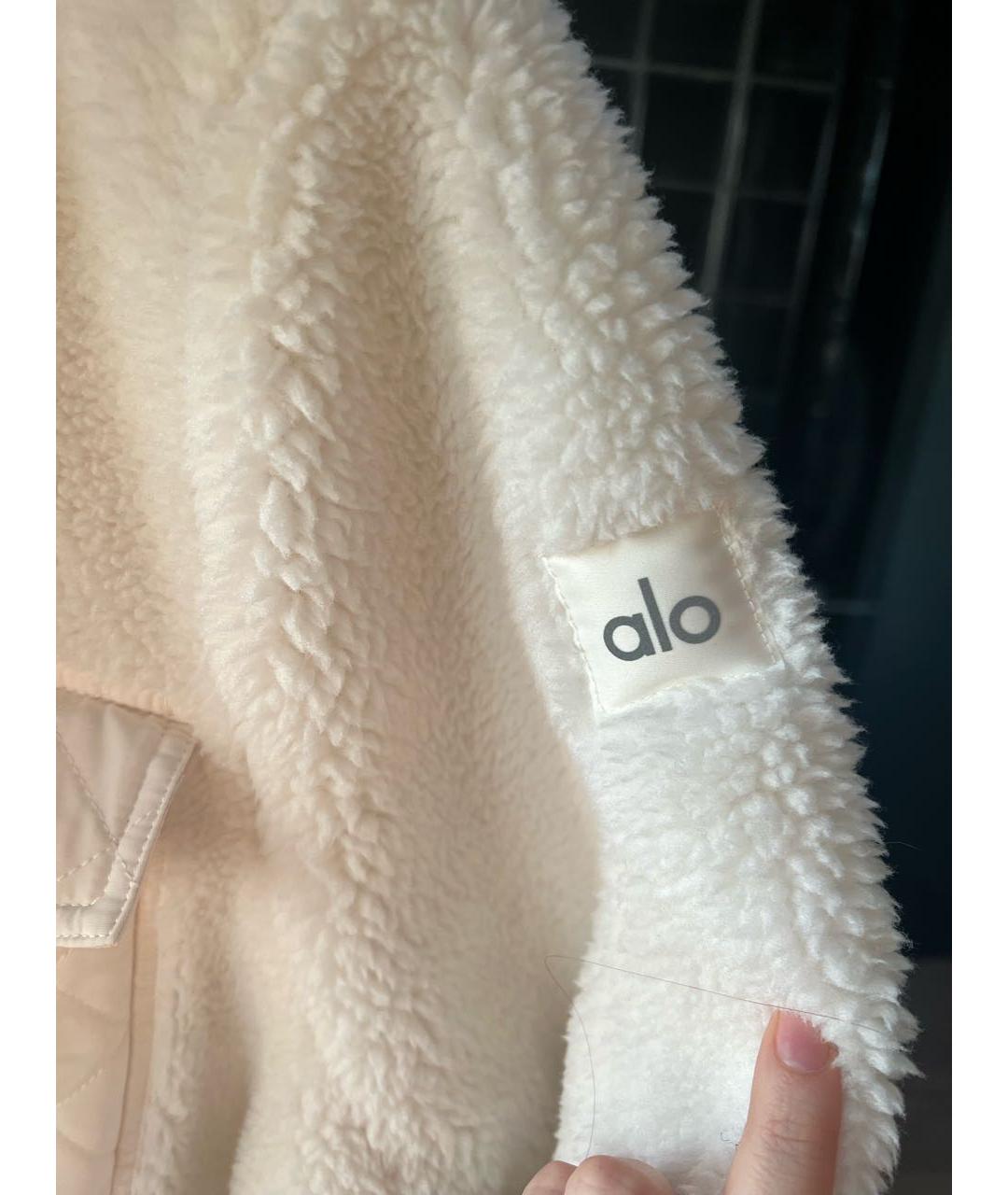 ALO YOGA Белая синтетическая куртка, фото 4