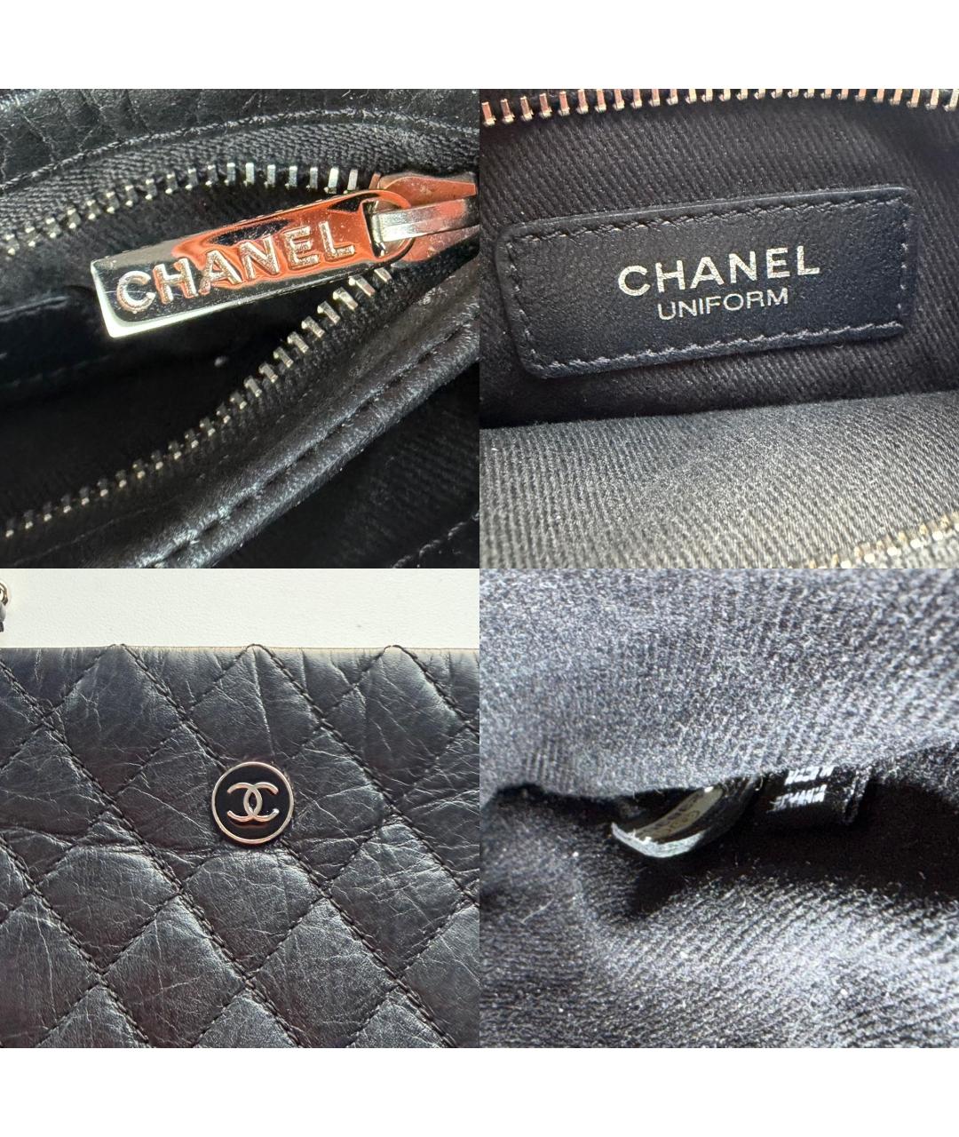 CHANEL Черная кожаная сумка через плечо, фото 9