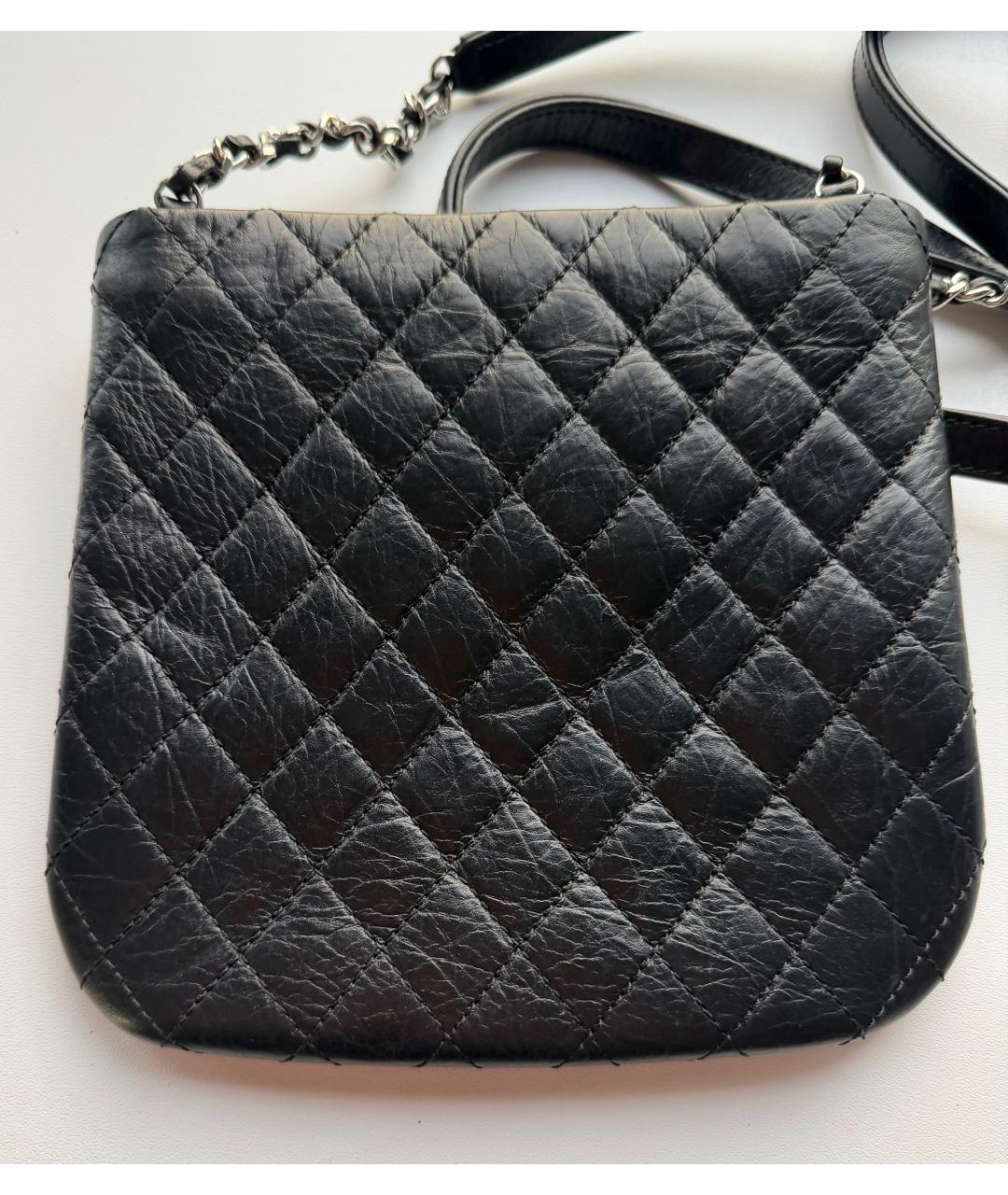 CHANEL Черная кожаная сумка через плечо, фото 2