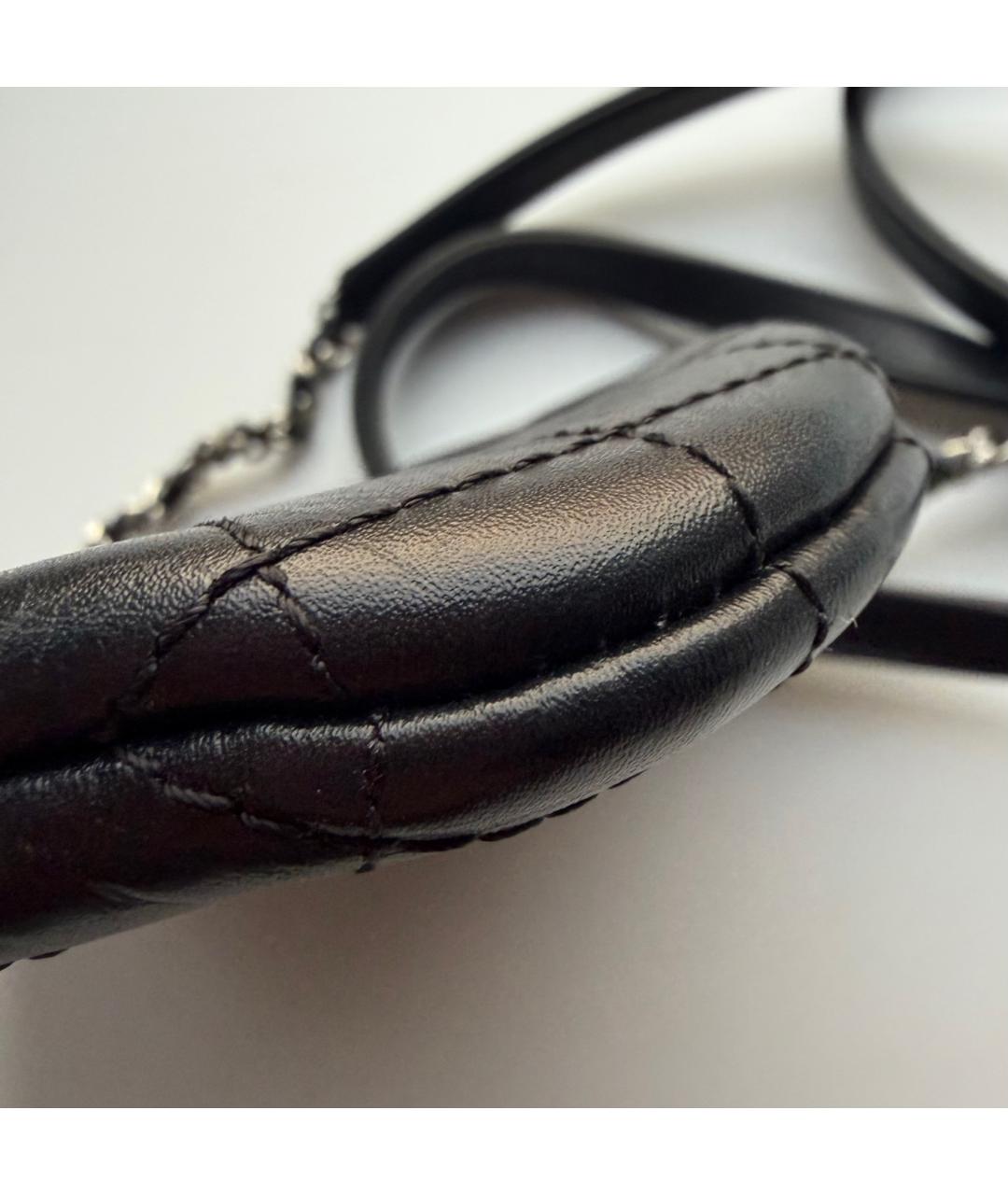 CHANEL Черная кожаная сумка через плечо, фото 4