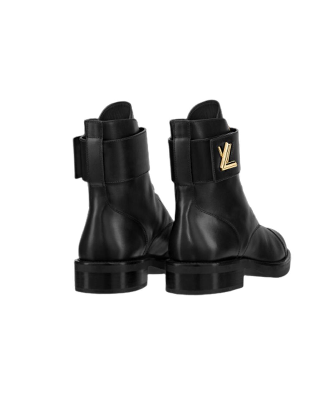 LOUIS VUITTON Черные кожаные ботинки, фото 4