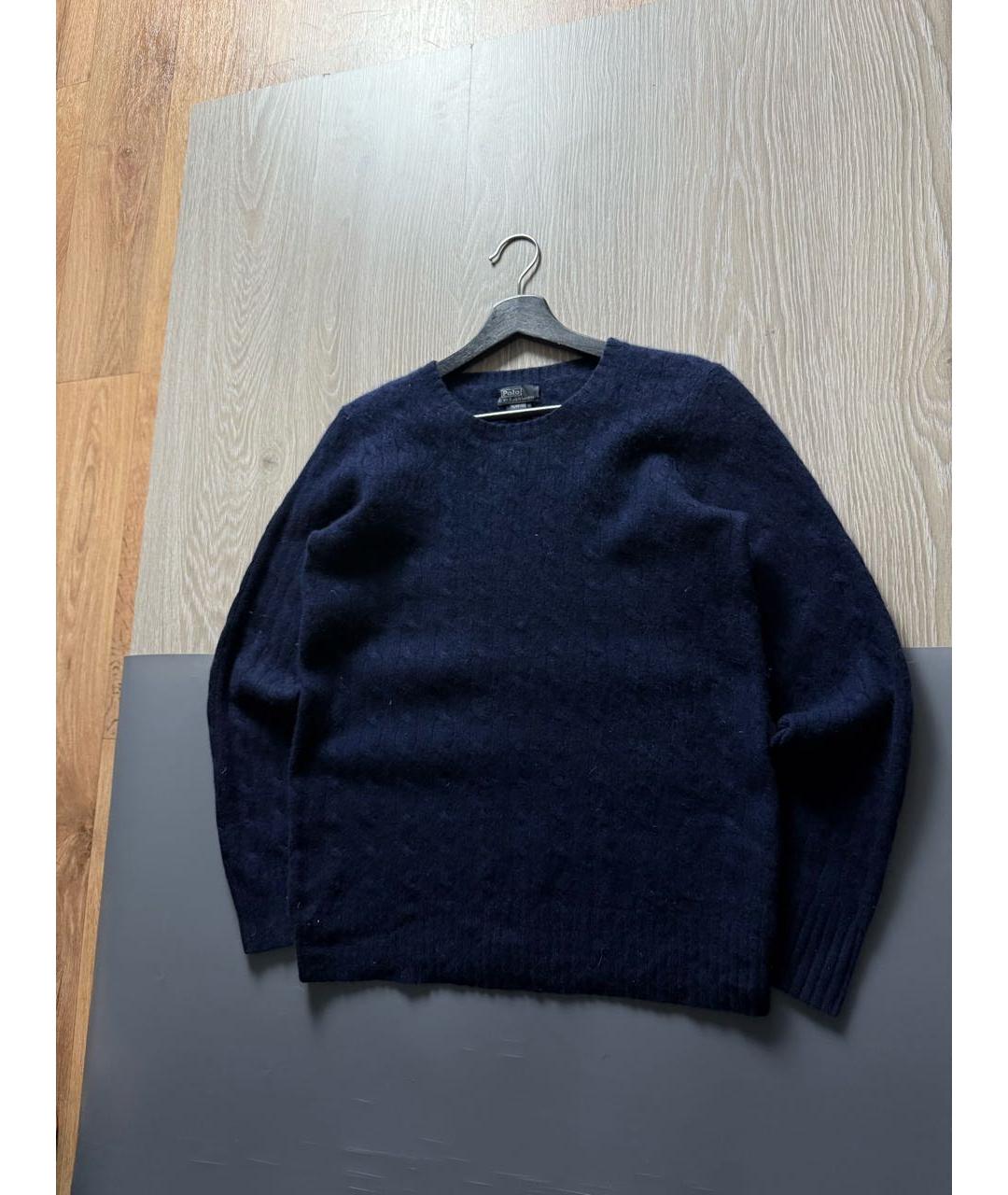 POLO RALPH LAUREN Темно-синий кашемировый джемпер / свитер, фото 2