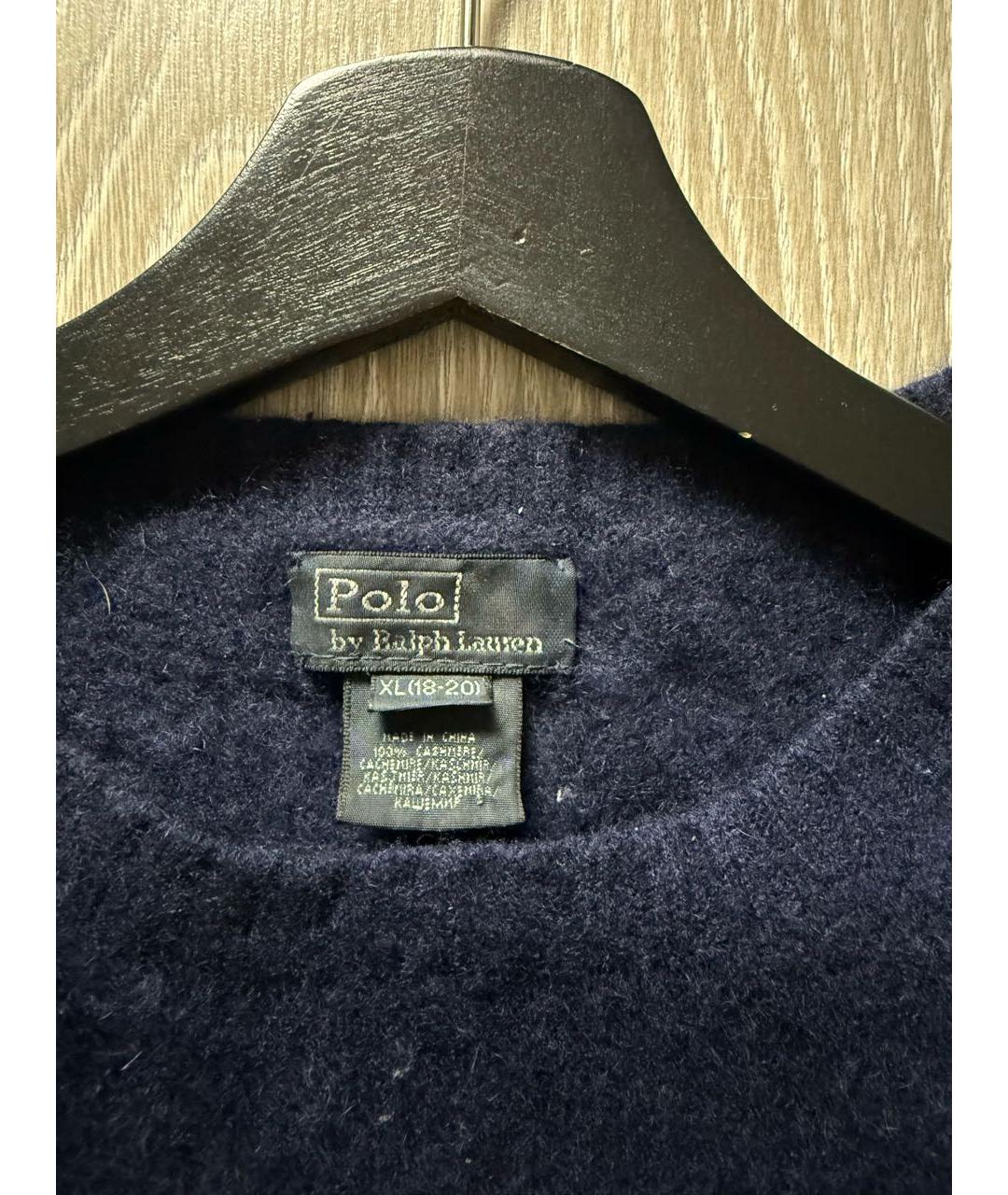 POLO RALPH LAUREN Темно-синий кашемировый джемпер / свитер, фото 5