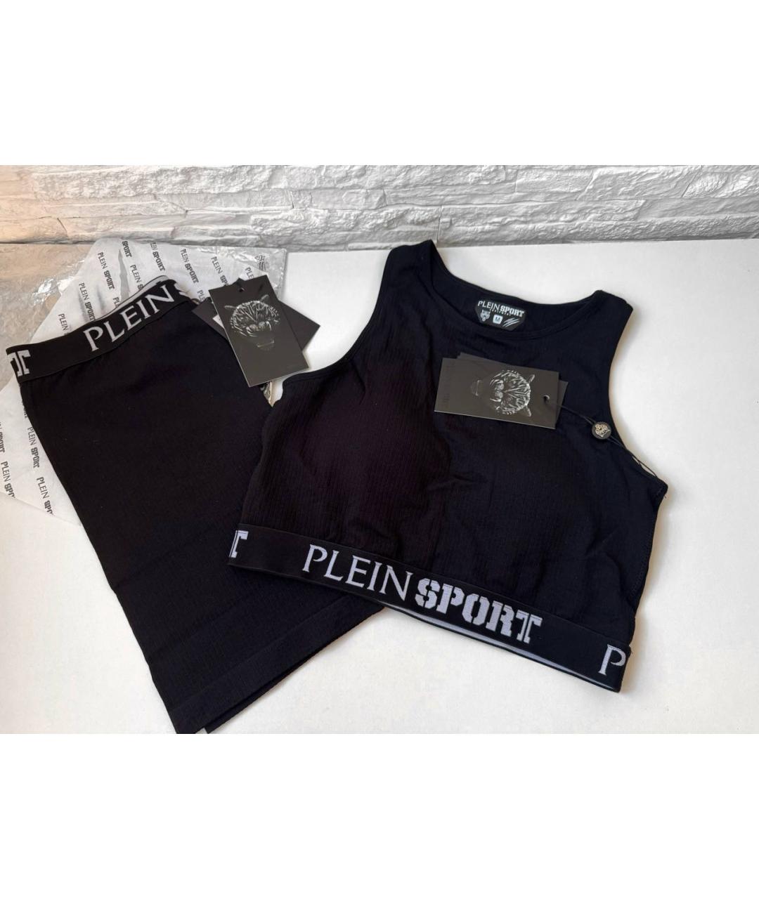 PLEIN SPORT Черная майка, фото 2