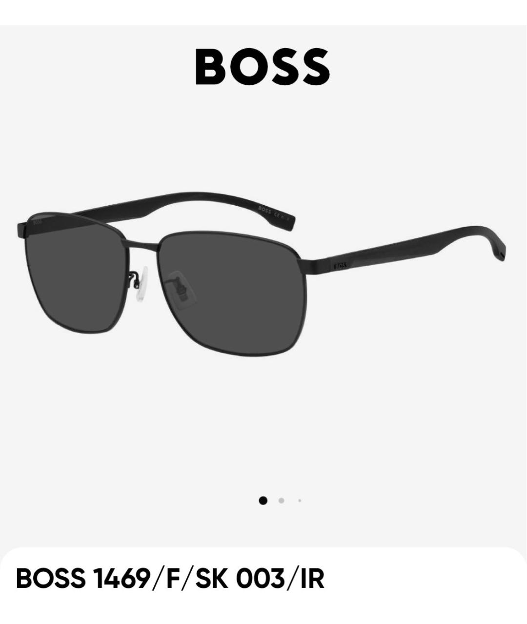 HUGO BOSS Черные металлические солнцезащитные очки, фото 6