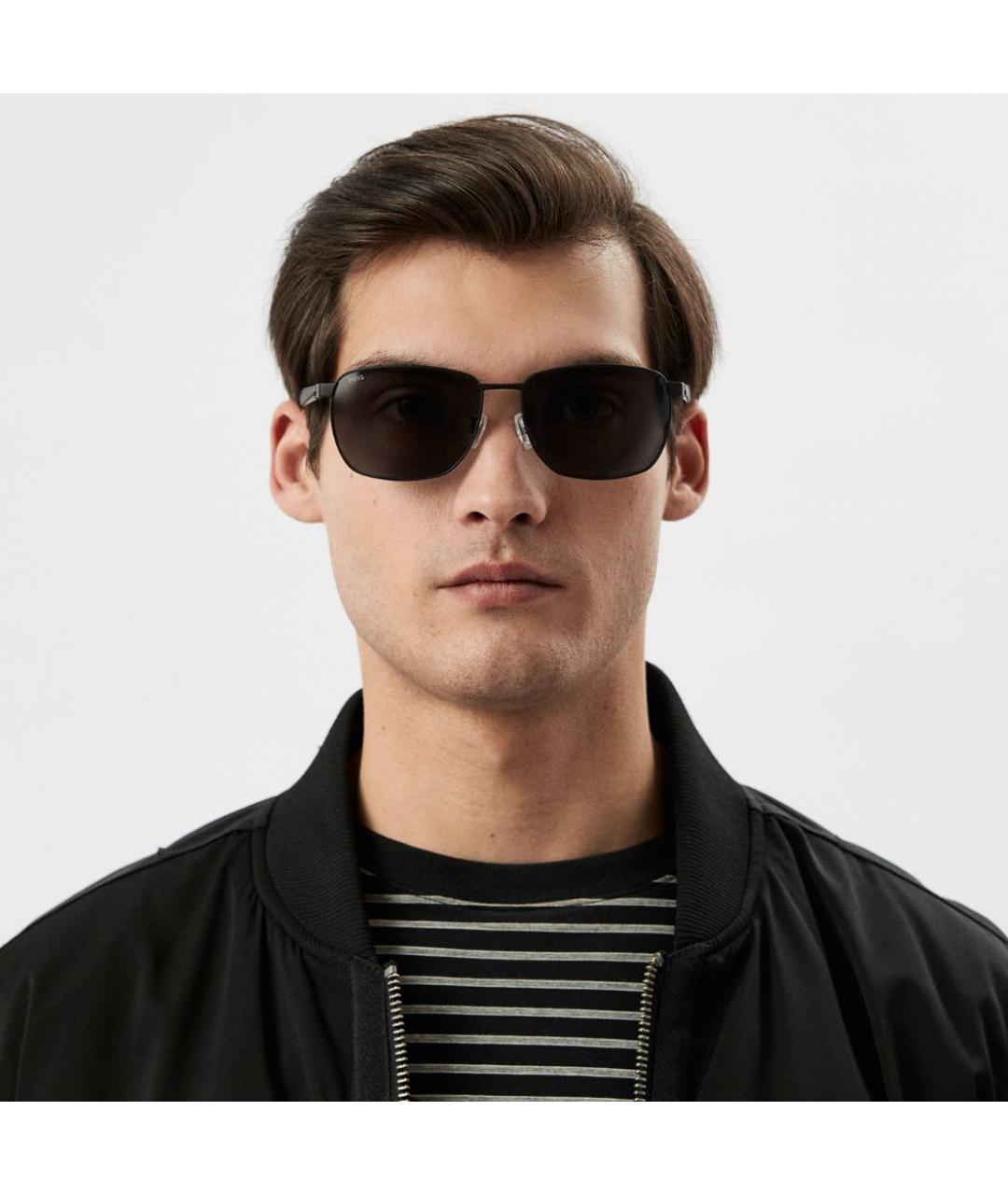 HUGO BOSS Черные металлические солнцезащитные очки, фото 2