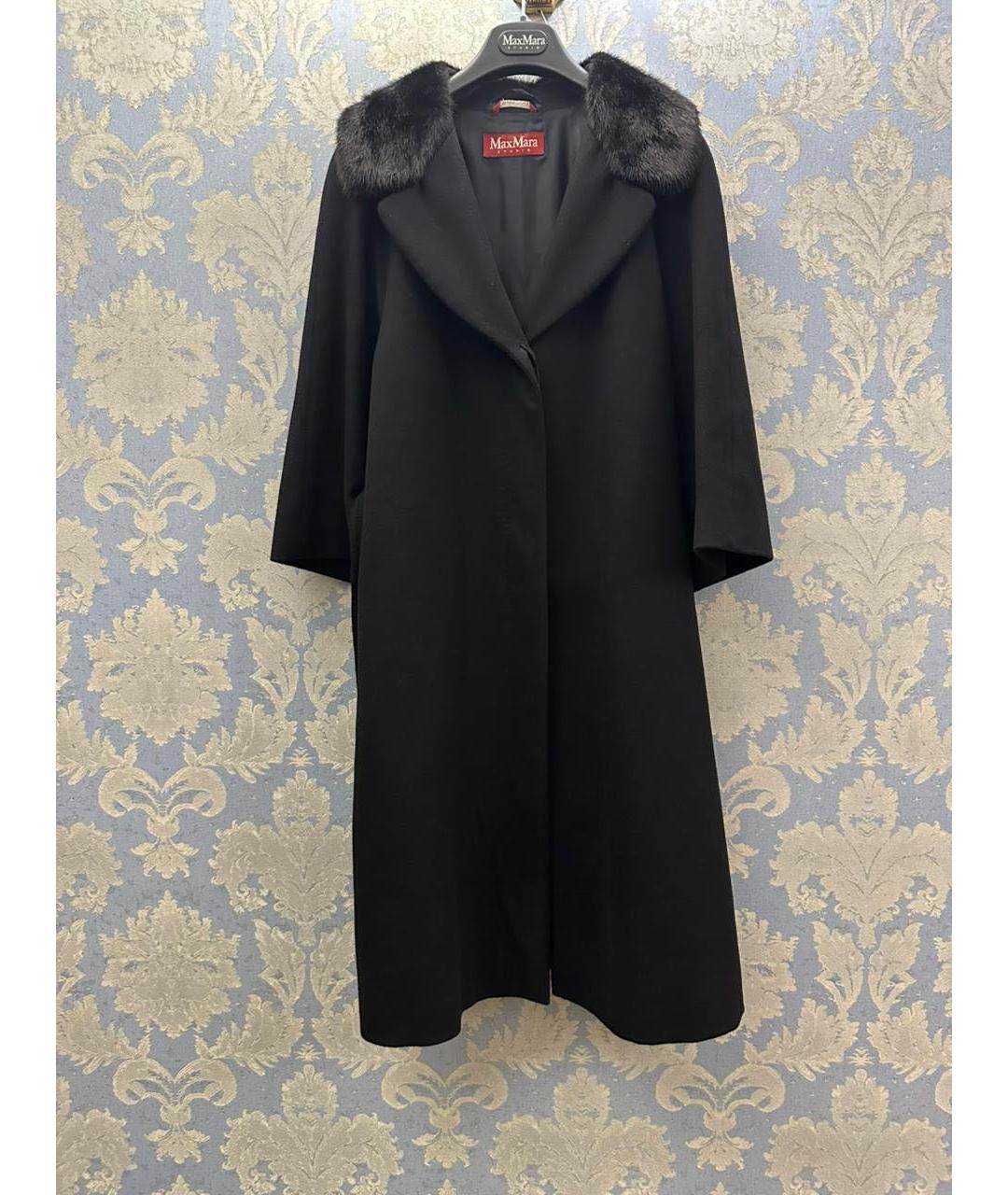 MAX MARA Черное кашемировое пальто, фото 5