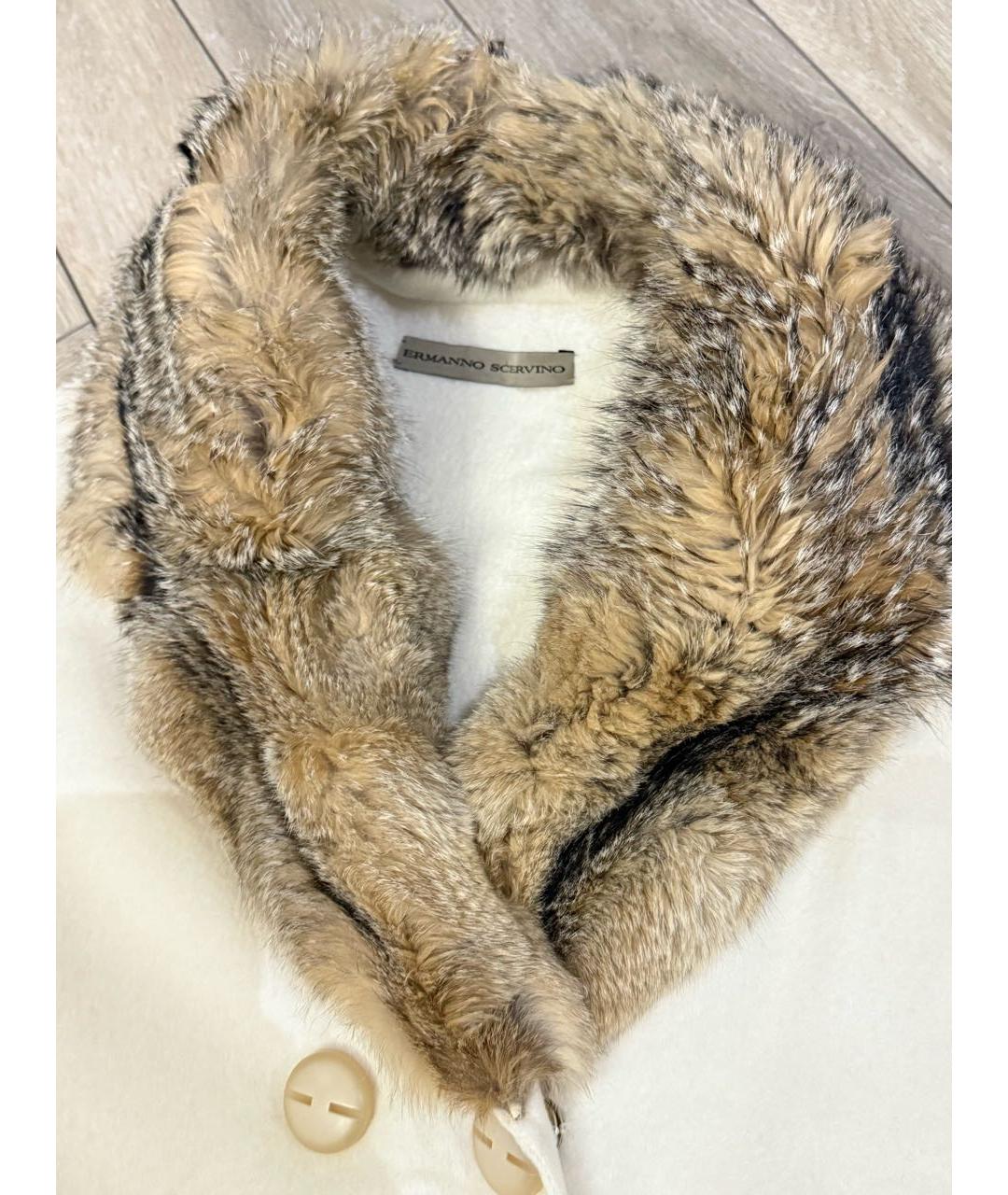 ERMANNO SCERVINO Белое кашемировое пальто, фото 2