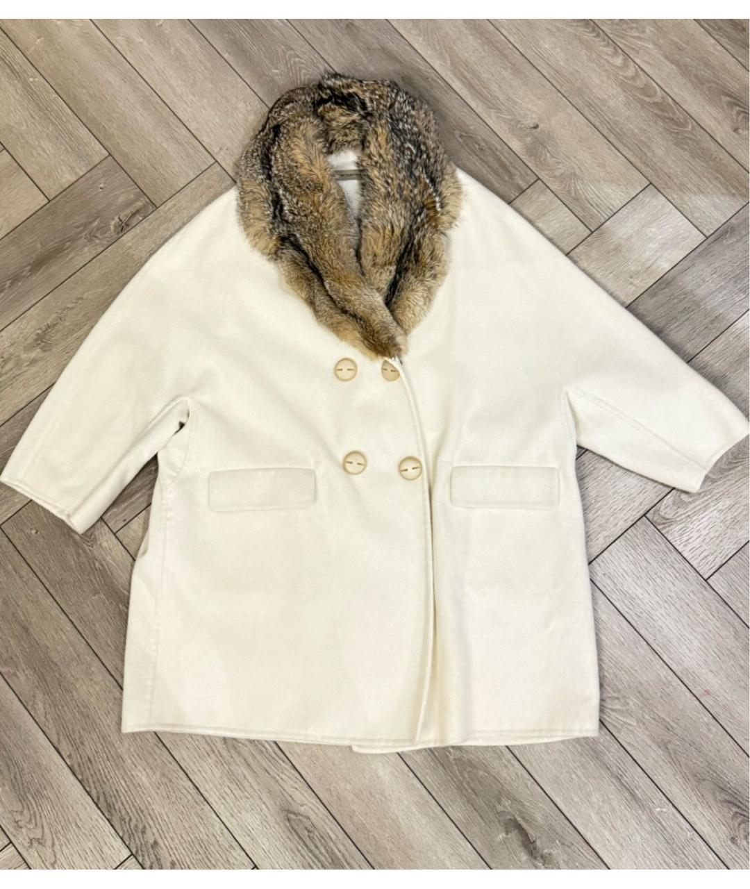 ERMANNO SCERVINO Белое кашемировое пальто, фото 8