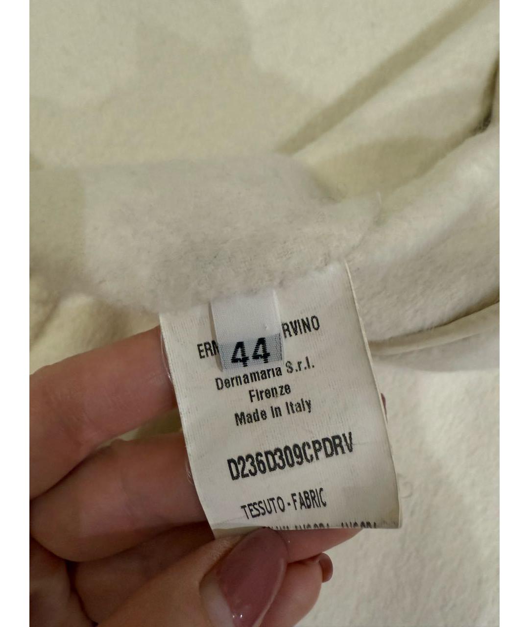 ERMANNO SCERVINO Белое кашемировое пальто, фото 5
