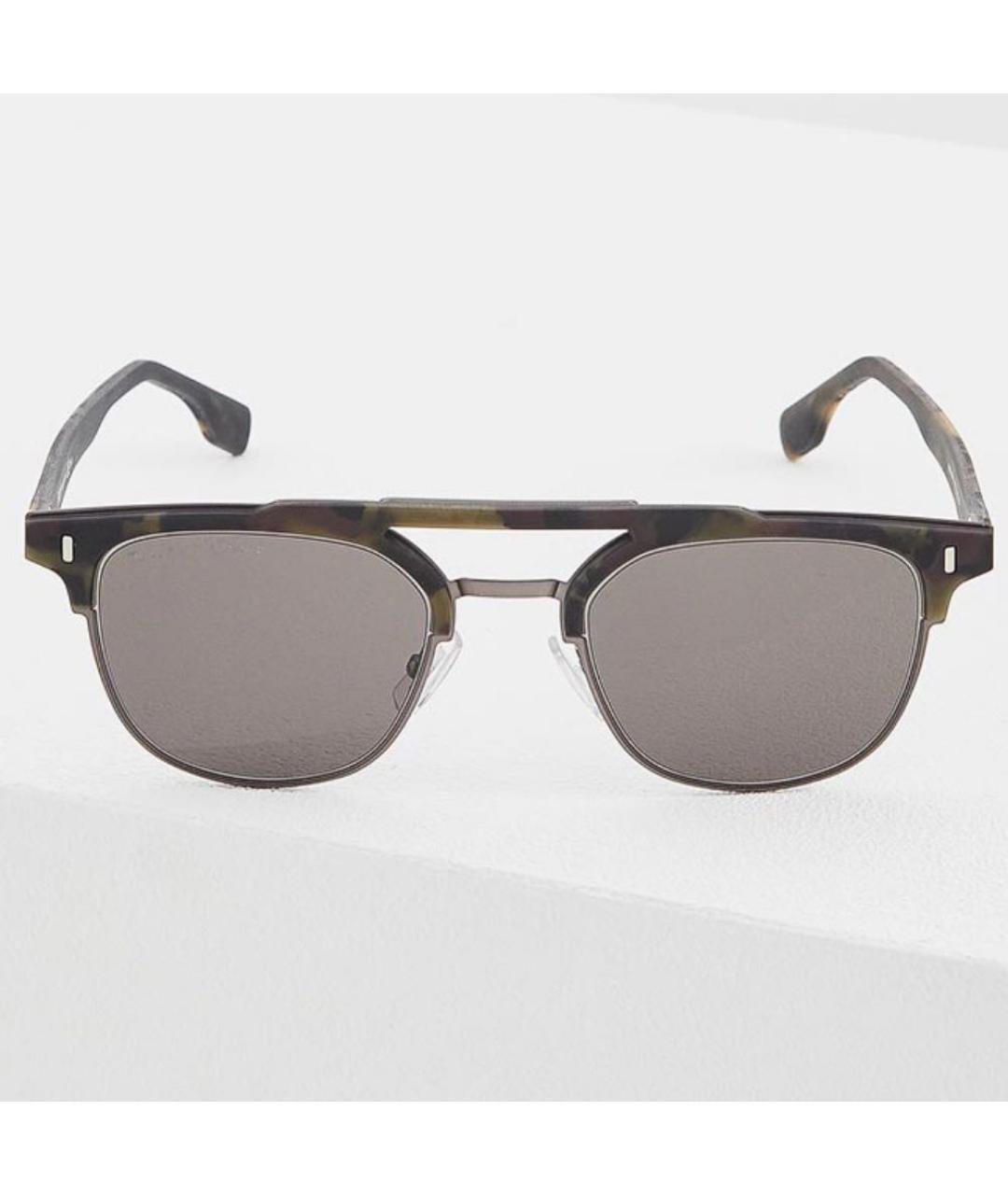 HUGO BOSS Коричневые металлические солнцезащитные очки, фото 8