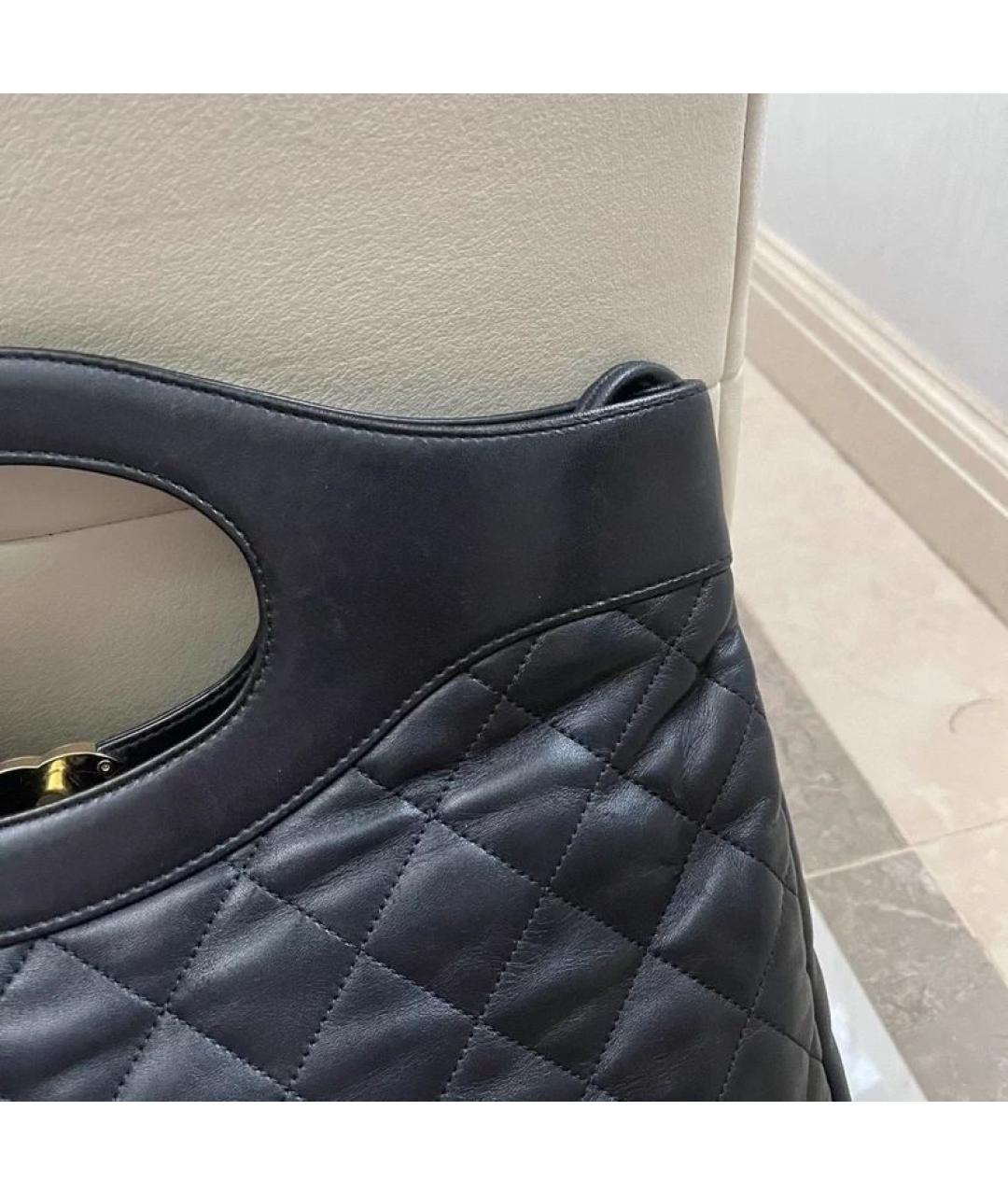 CHANEL Черная кожаная сумка через плечо, фото 6