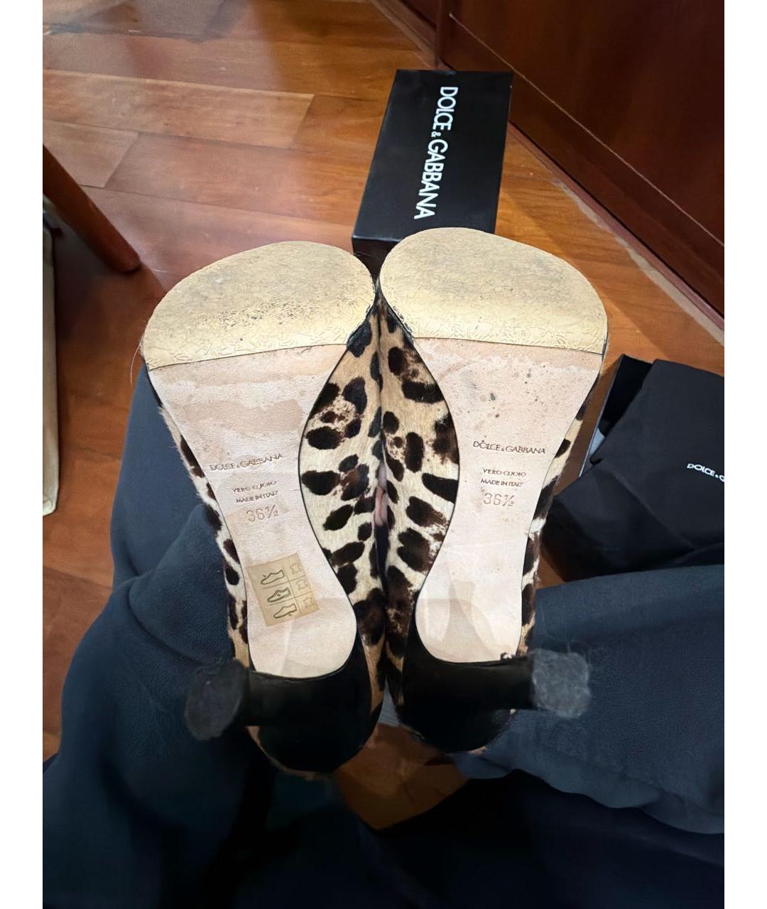 DOLCE&GABBANA Коричневые кожаные туфли, фото 5