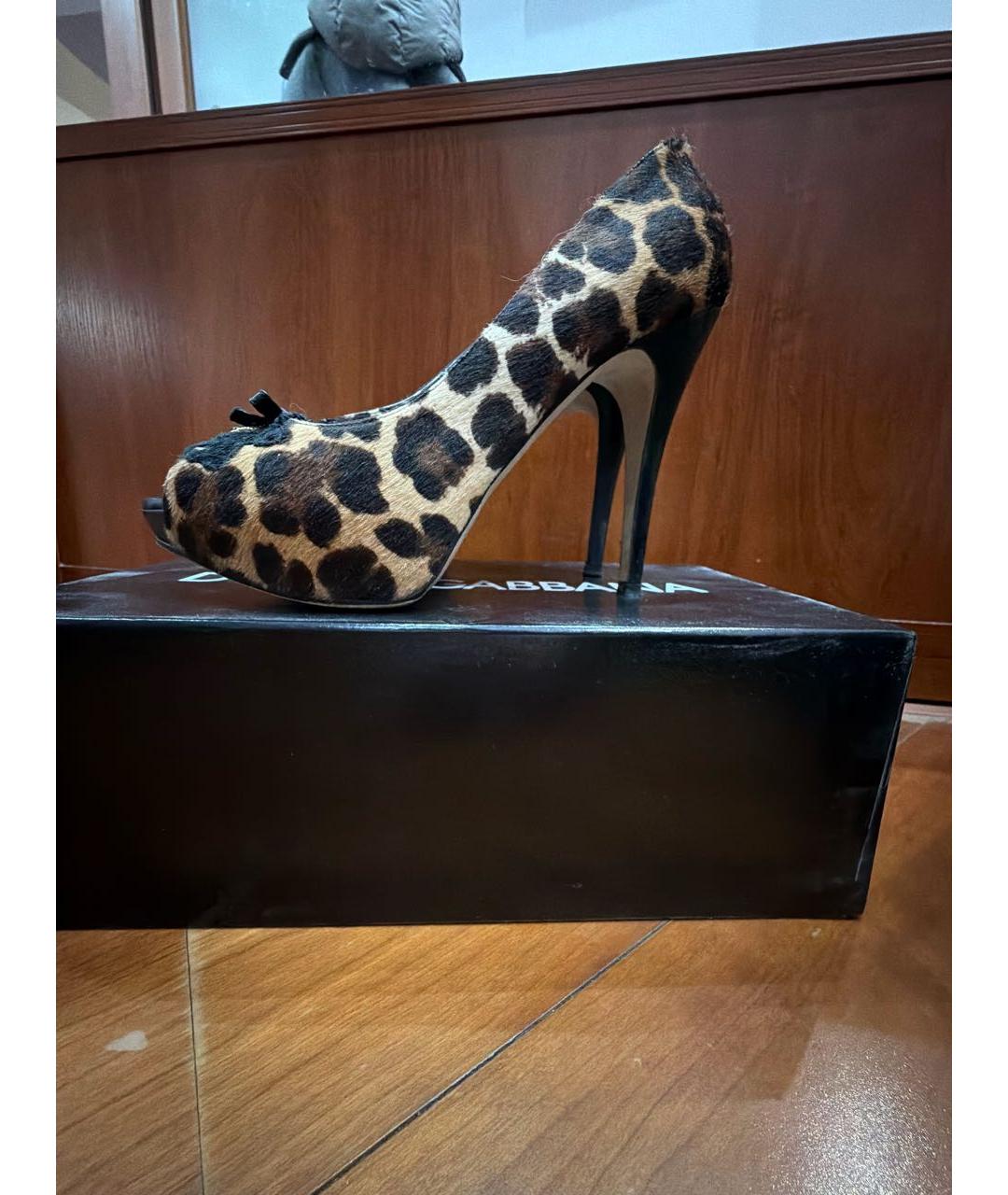 DOLCE&GABBANA Коричневые кожаные туфли, фото 6