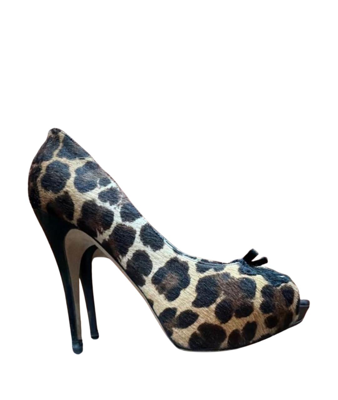 DOLCE&GABBANA Коричневые кожаные туфли, фото 1