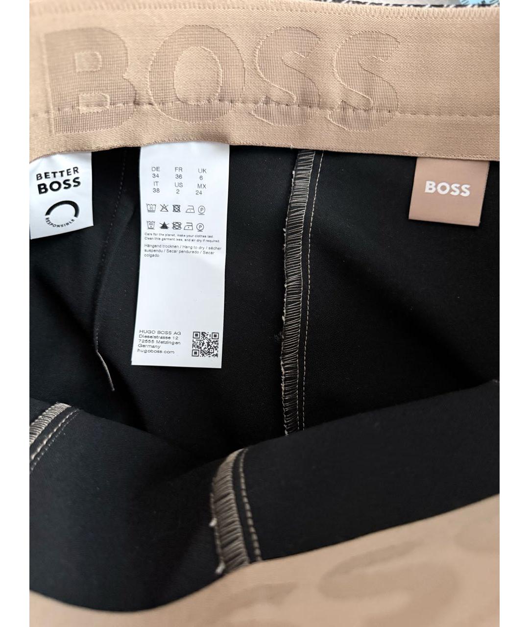 HUGO BOSS Мульти полиэстеровые брюки узкие, фото 5