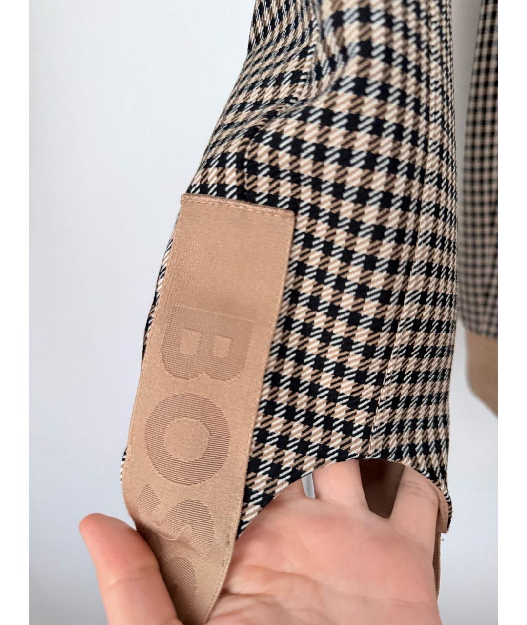 HUGO BOSS Мульти полиэстеровые брюки узкие, фото 2