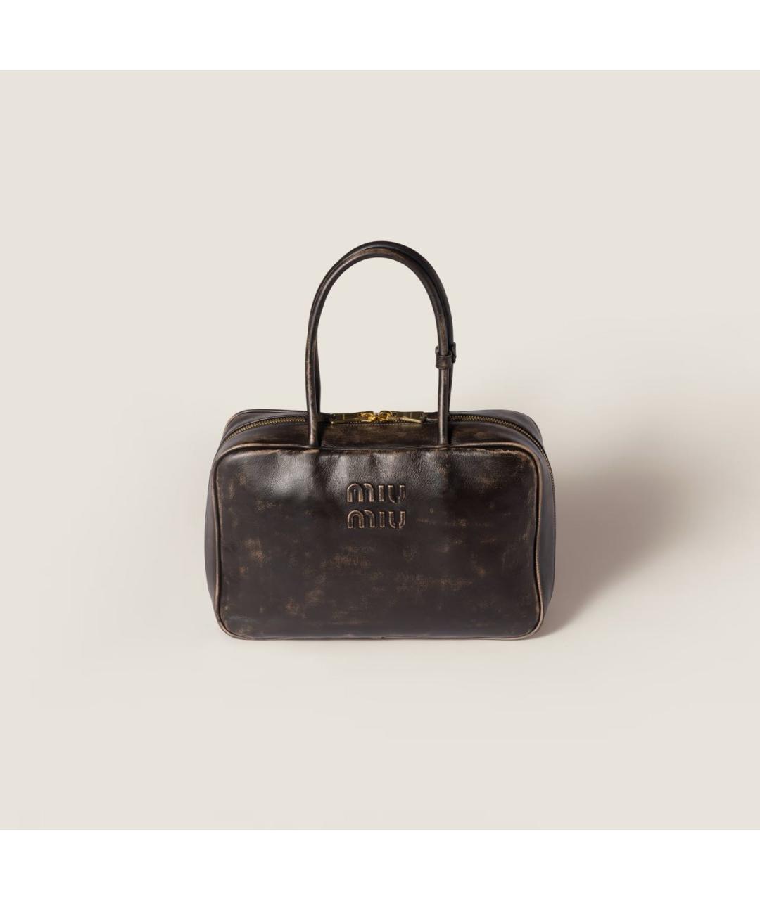 MIU MIU Коричневая кожаная сумка тоут, фото 9