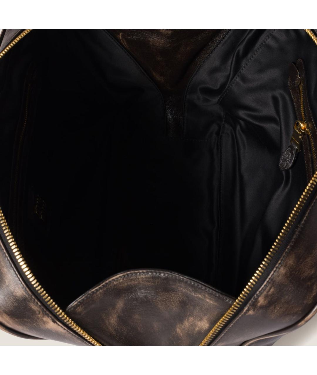 MIU MIU Коричневая кожаная сумка тоут, фото 7