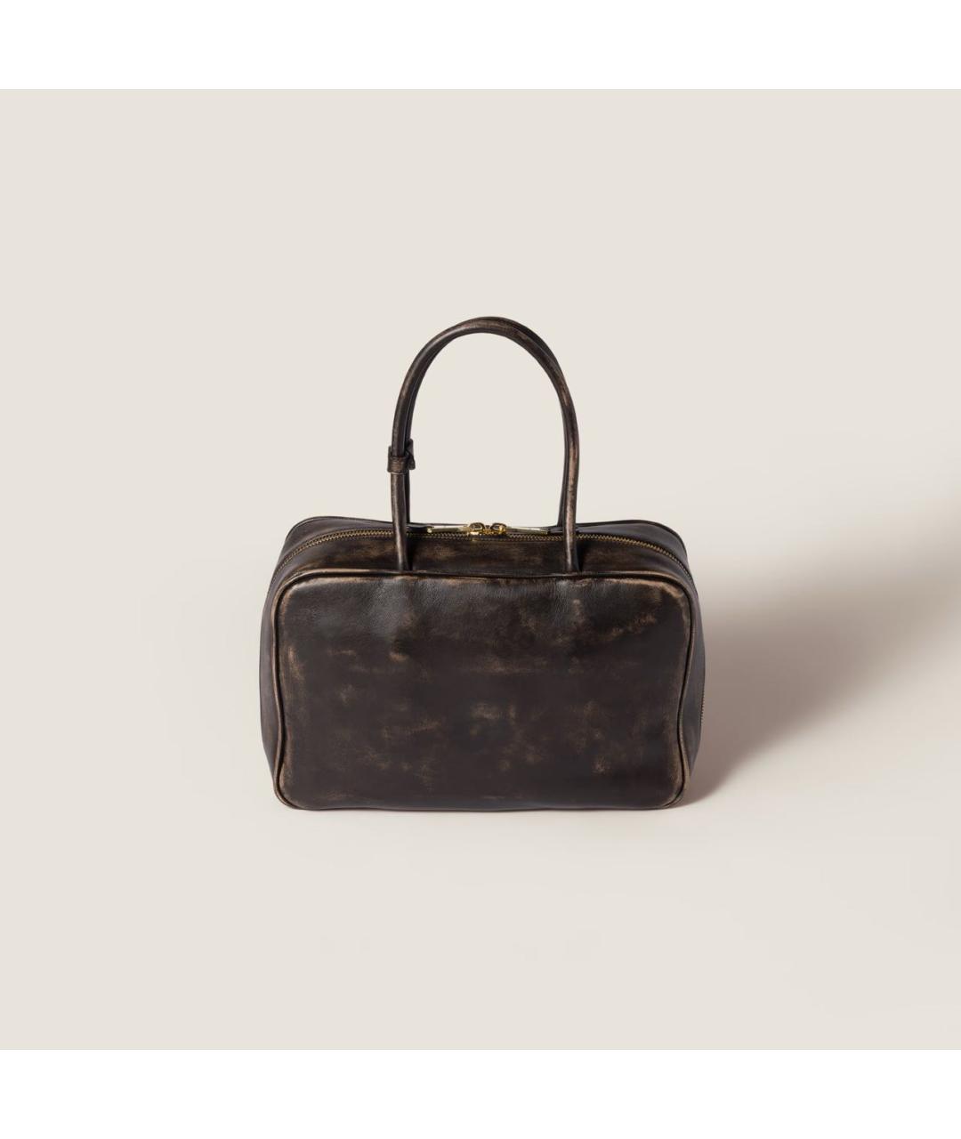 MIU MIU Коричневая кожаная сумка тоут, фото 8