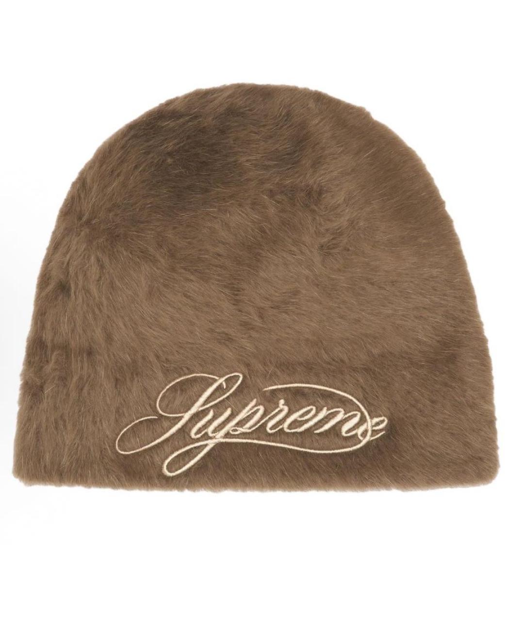 SUPREME Коричневая шапка, фото 5