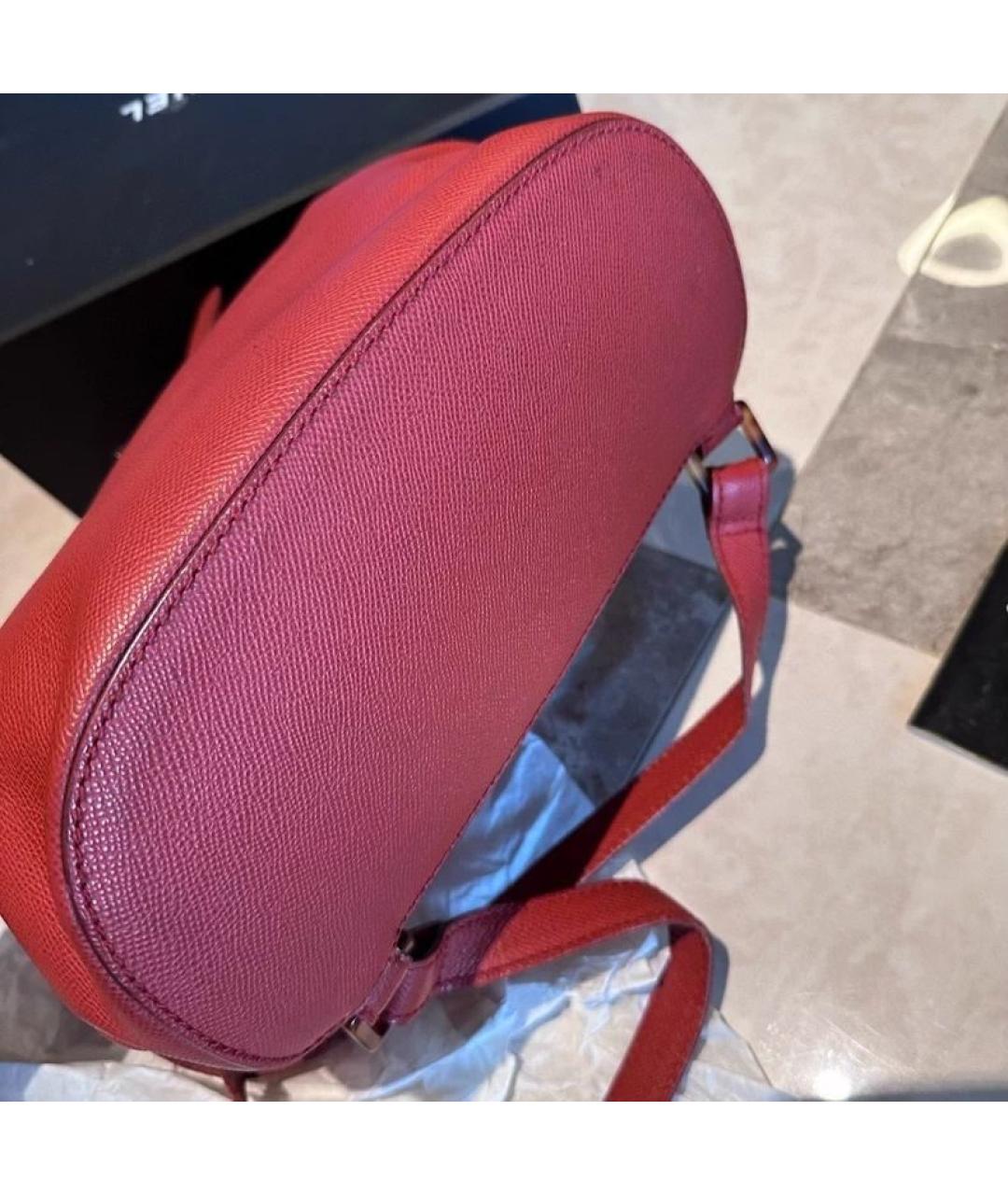 CHANEL Розовый кожаный рюкзак, фото 6