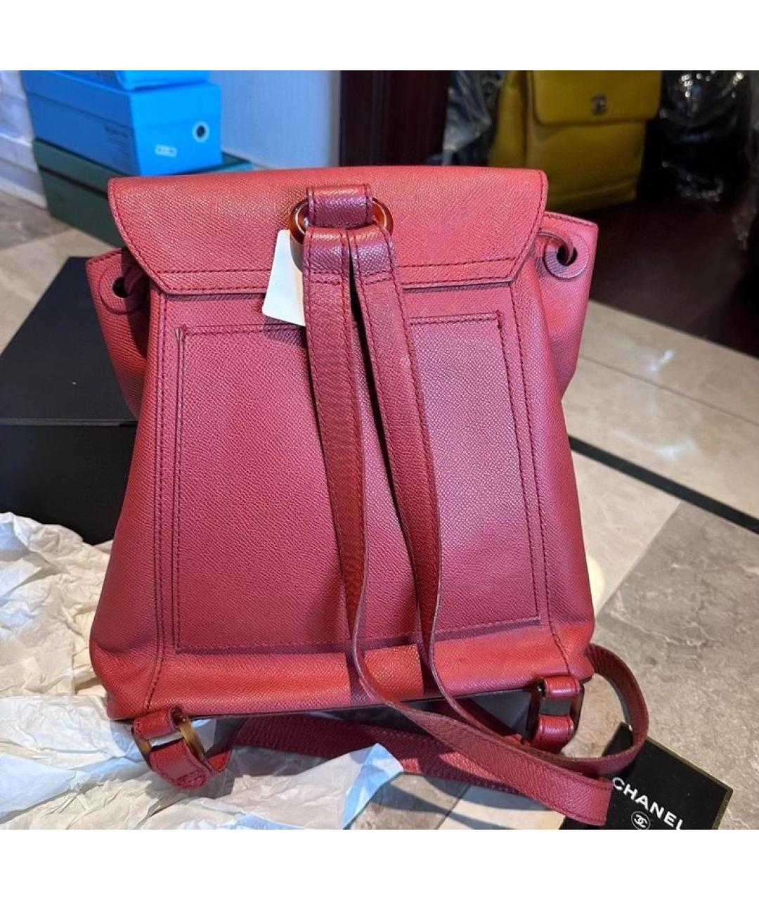 CHANEL Розовый кожаный рюкзак, фото 2