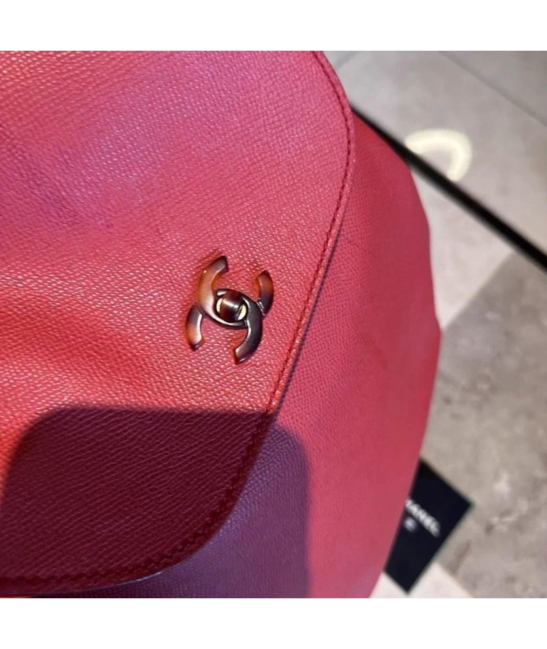 CHANEL Розовый кожаный рюкзак, фото 3