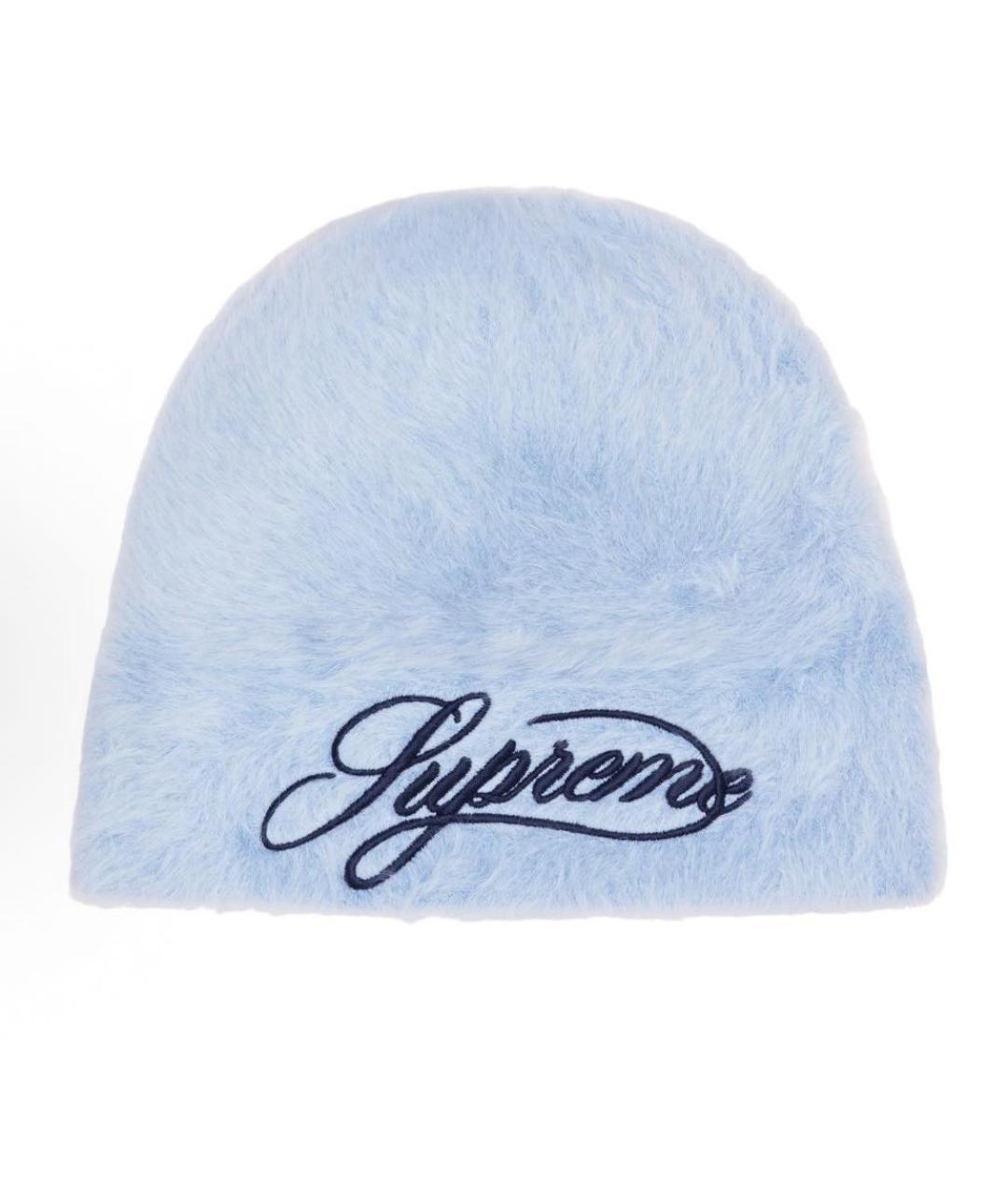 SUPREME Голубая шапка, фото 6