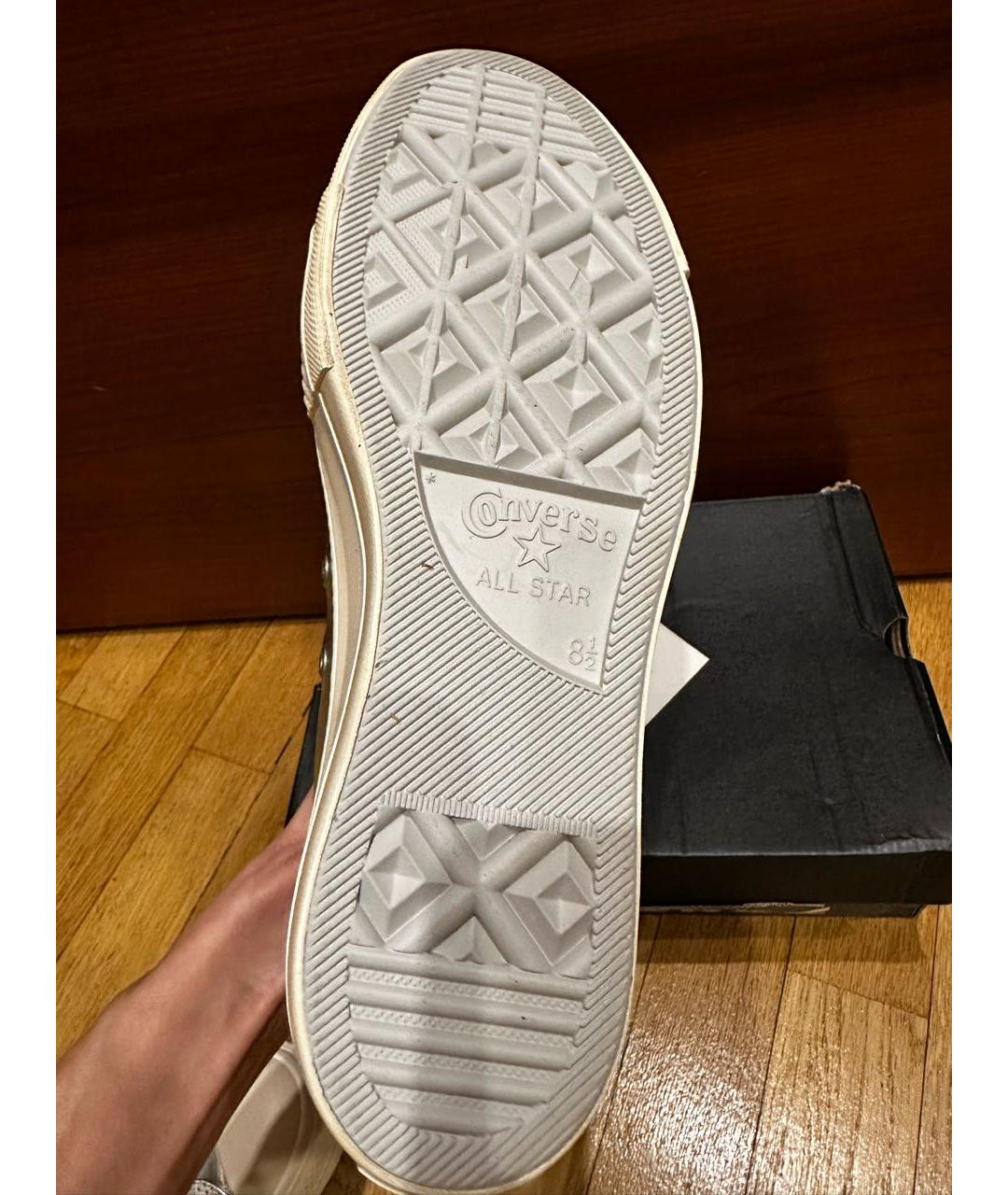 CONVERSE Серебряные кеды из искусственной кожи, фото 5