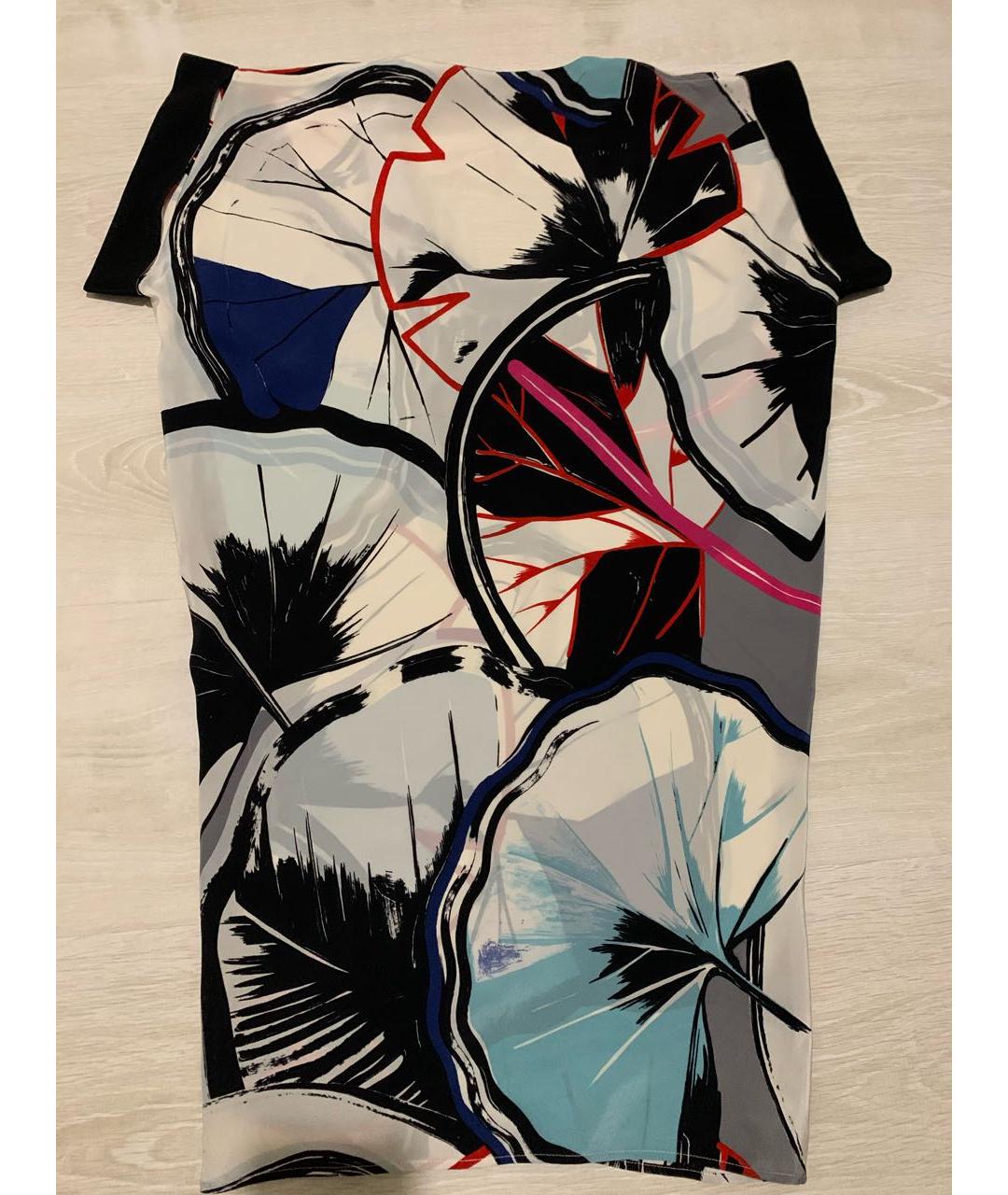 BALENCIAGA Мульти шелковое коктейльное платье, фото 2