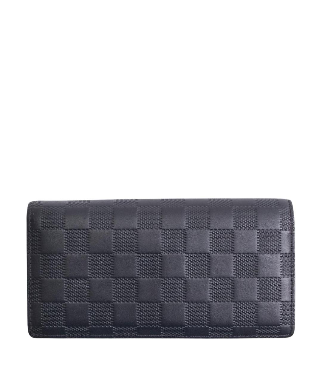 LOUIS VUITTON Черный кожаный кошелек, фото 1