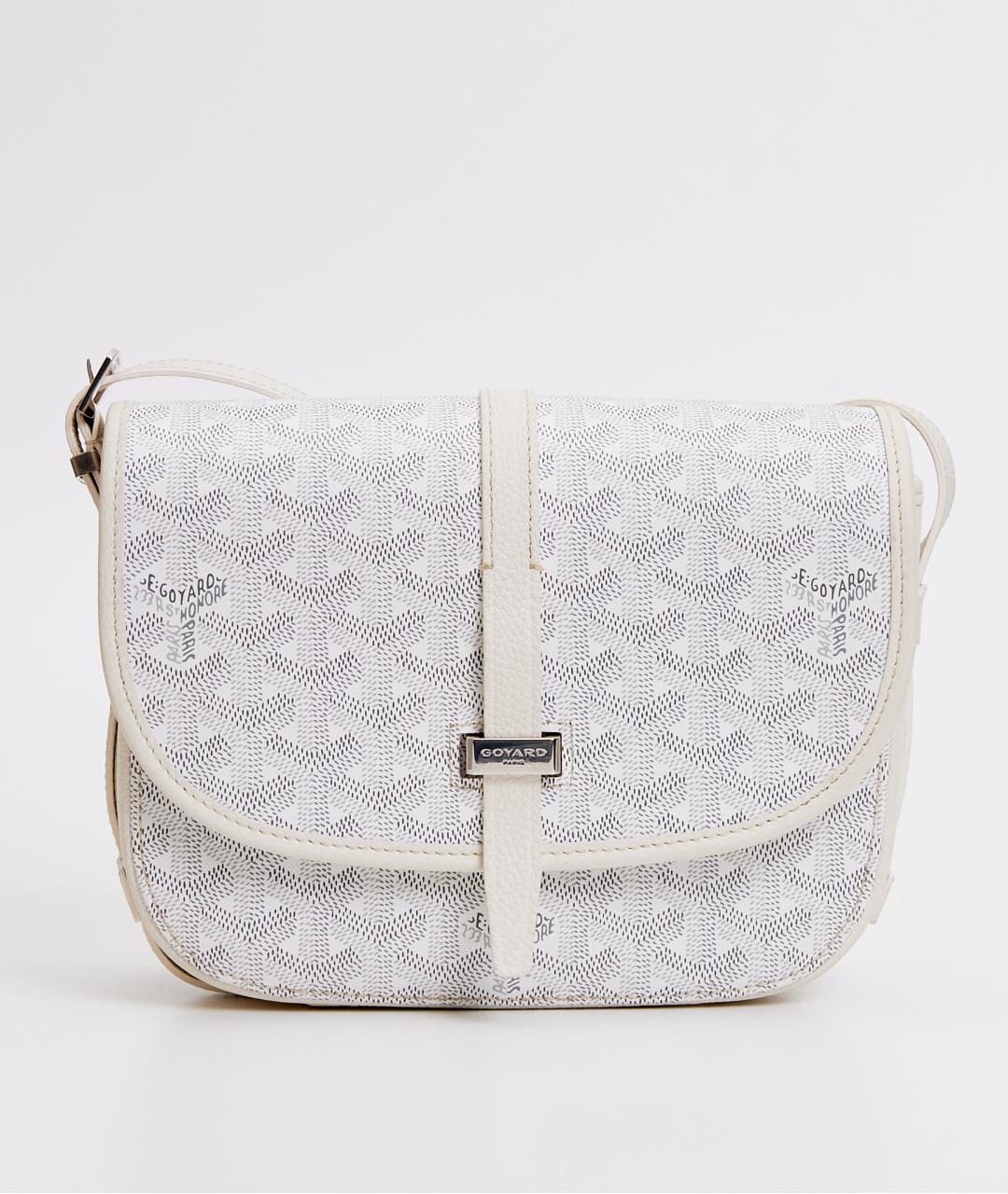 GOYARD Белая кожаная сумка через плечо, фото 8