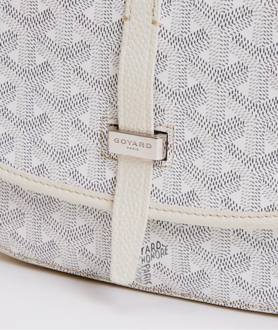 GOYARD Белая кожаная сумка через плечо, фото 5