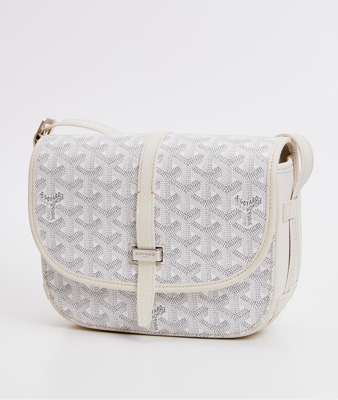 GOYARD Белая кожаная сумка через плечо, фото 2