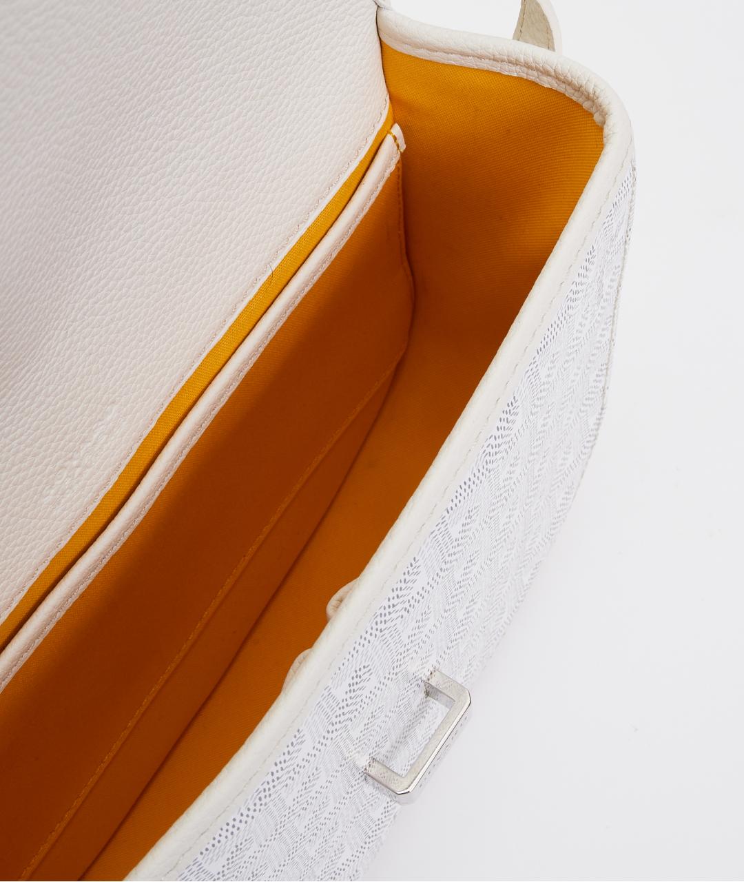 GOYARD Белая кожаная сумка через плечо, фото 6