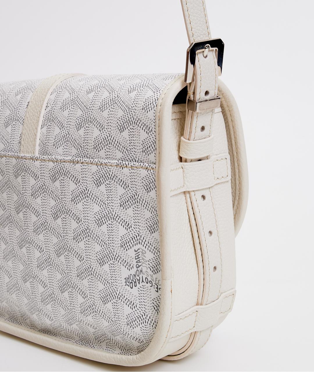 GOYARD Белая кожаная сумка через плечо, фото 4