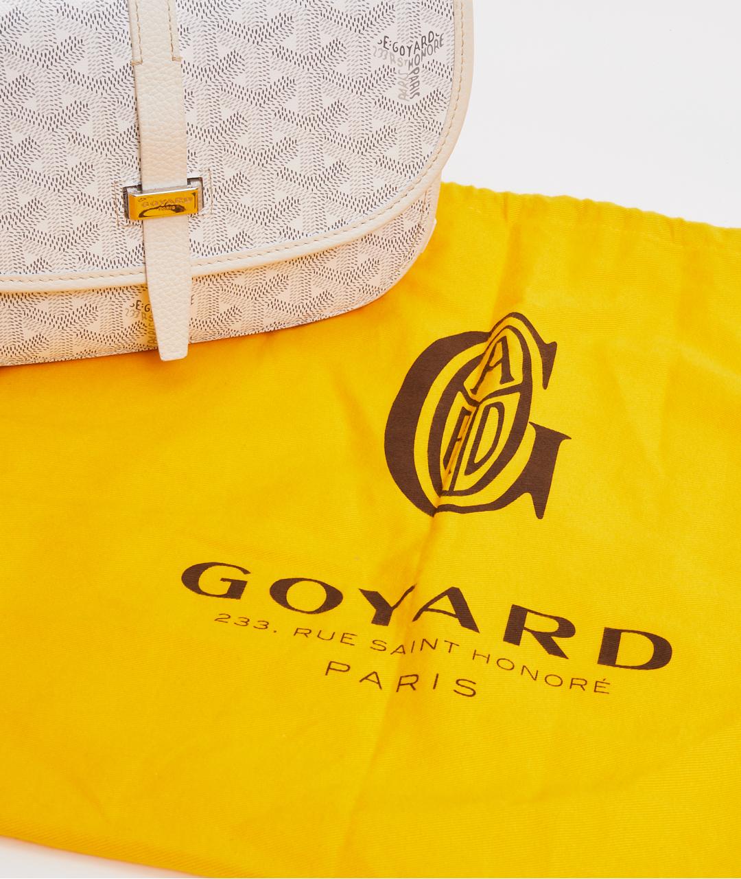 GOYARD Белая кожаная сумка через плечо, фото 7