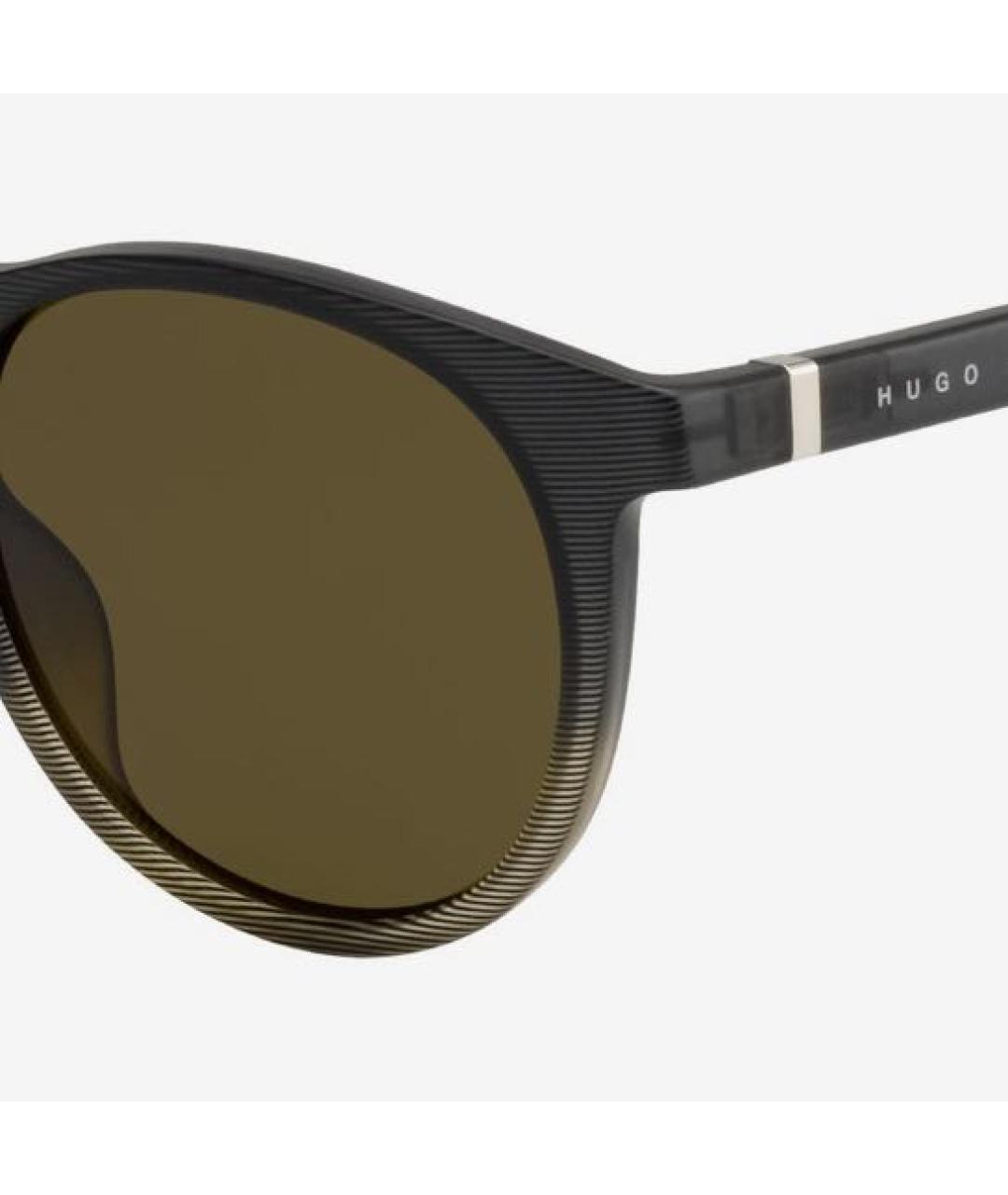 HUGO BOSS Коричневые пластиковые солнцезащитные очки, фото 5