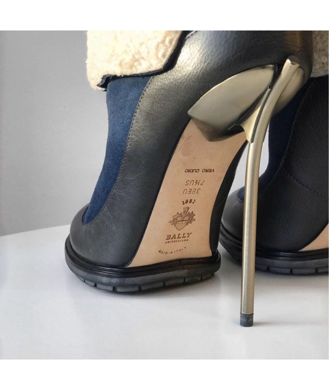 BALLY Синие замшевые ботильоны, фото 5