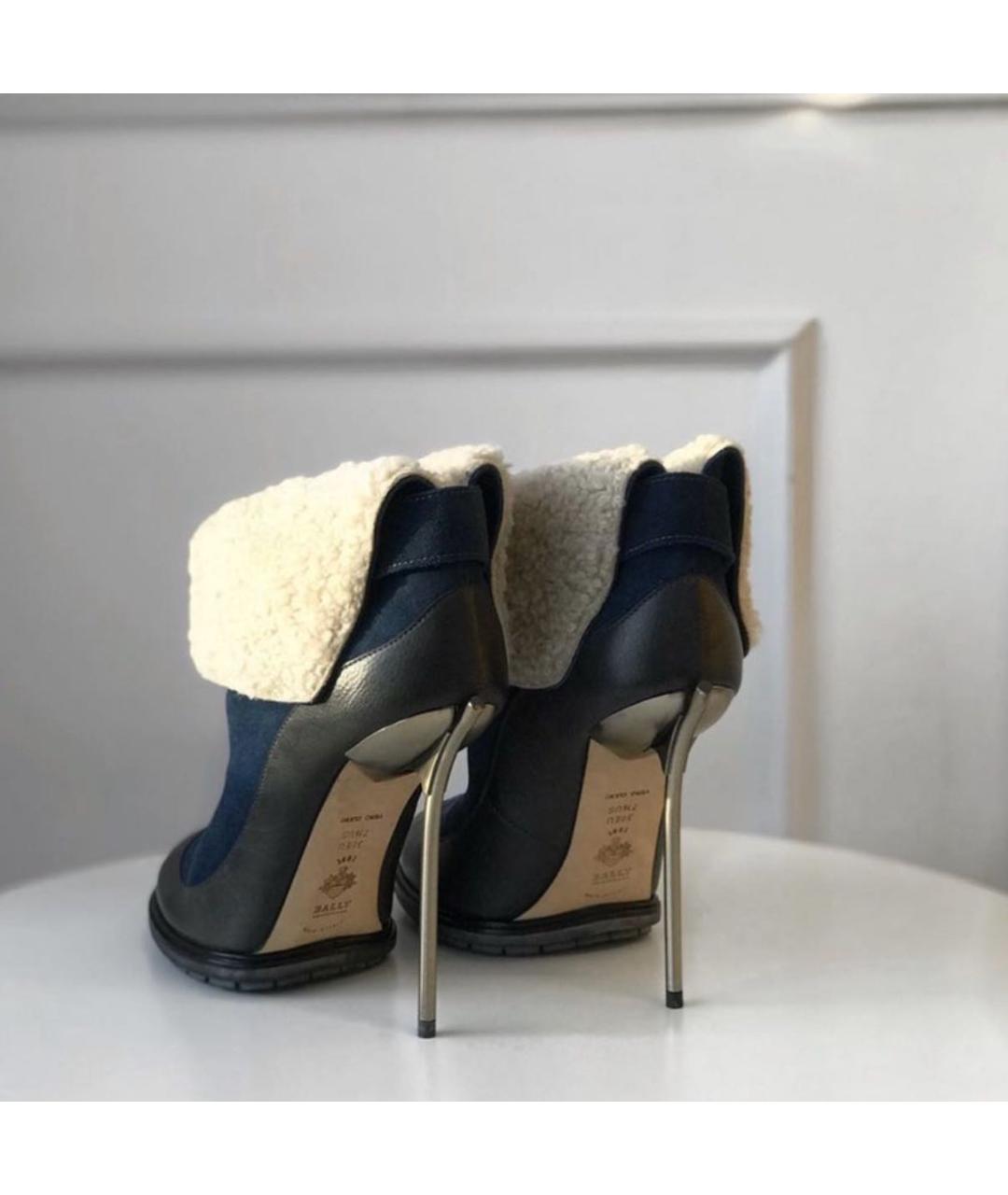 BALLY Синие замшевые ботильоны, фото 4