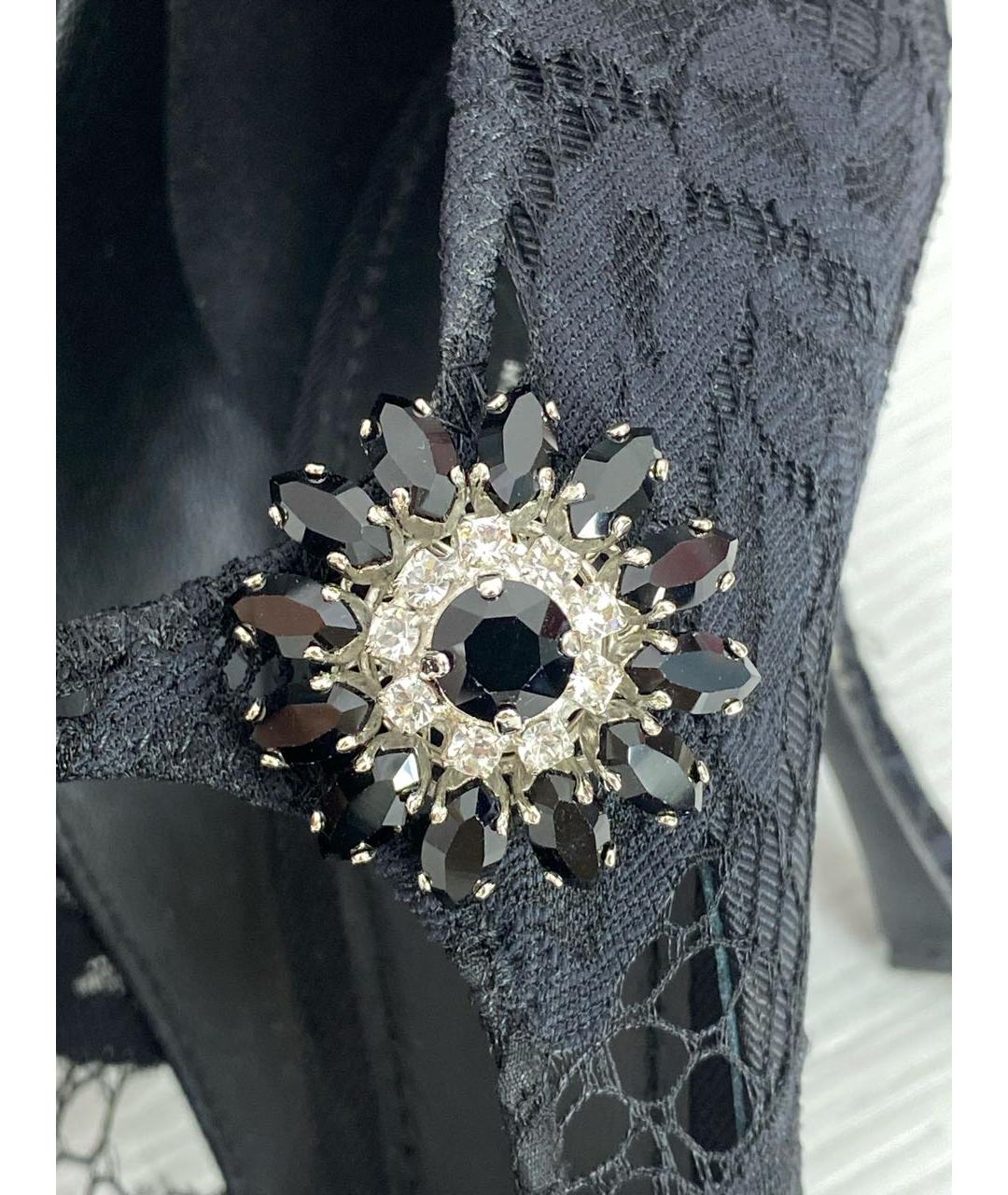 DOLCE&GABBANA Черные текстильные туфли, фото 6