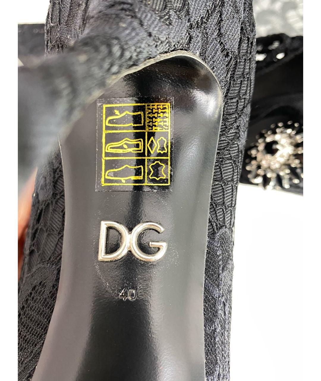 DOLCE&GABBANA Черные текстильные туфли, фото 8